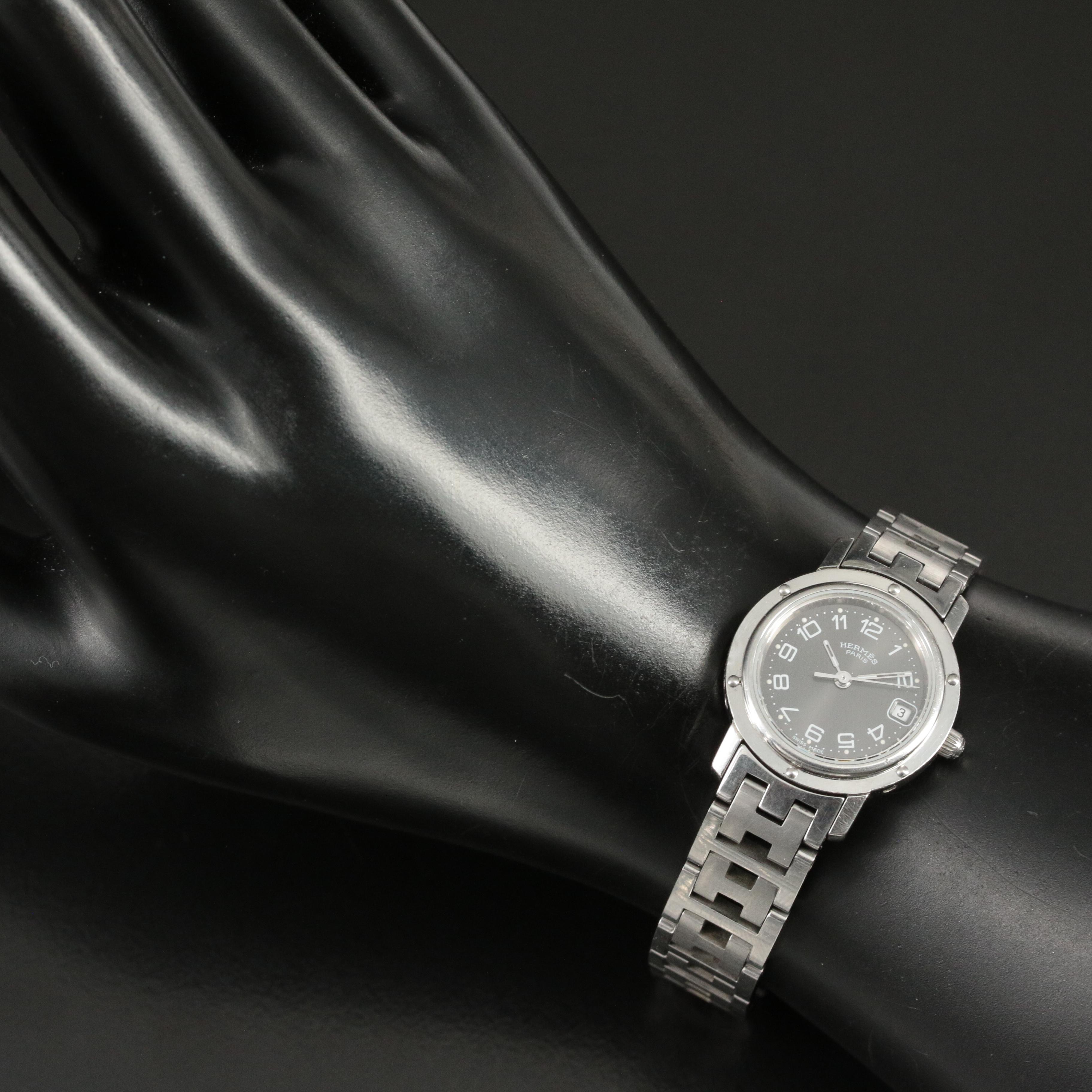 Hermès Clipper Stainless Steel with Date Watch