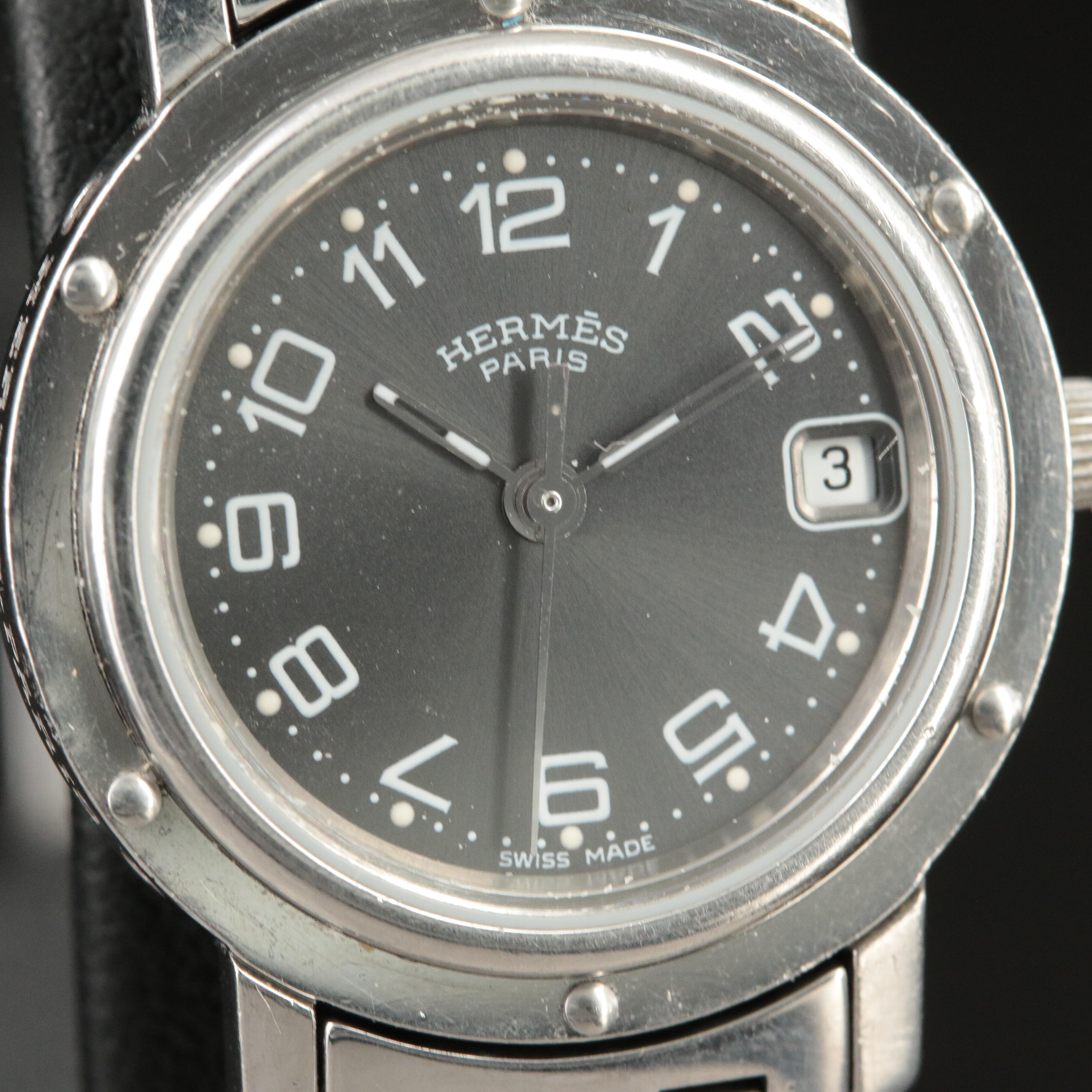 Hermès Clipper Stainless Steel with Date Watch