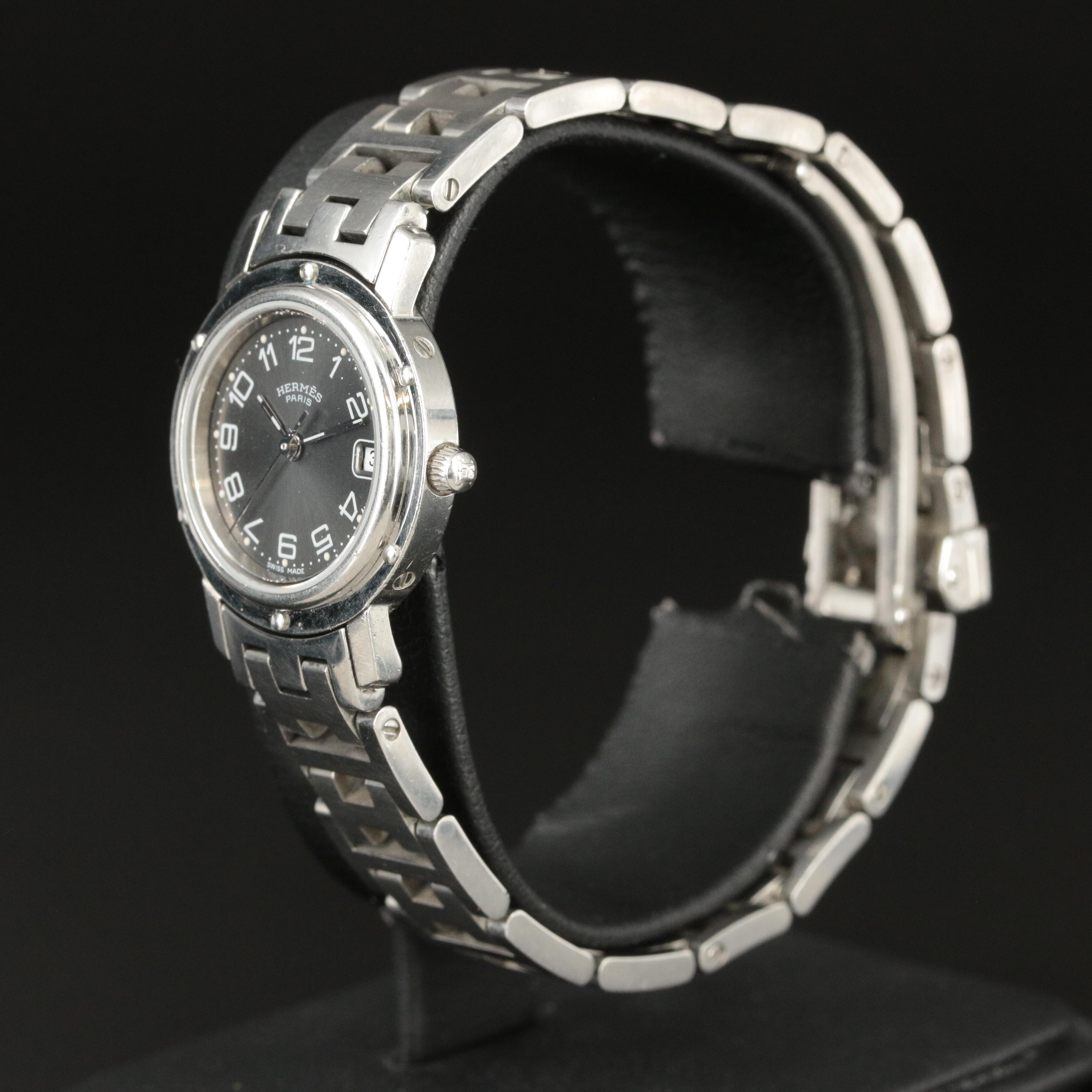 Hermès Clipper Stainless Steel with Date Watch