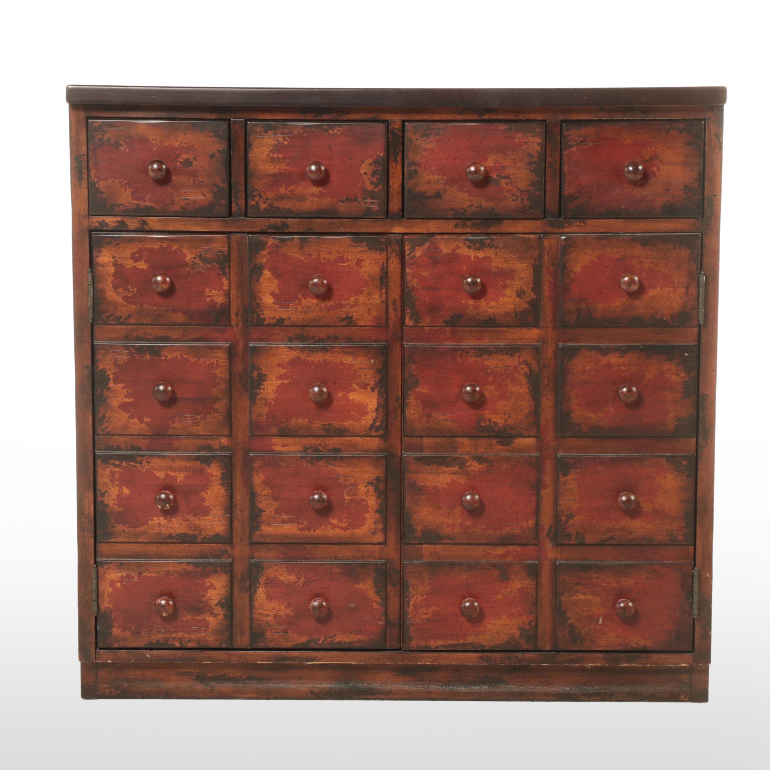 Pottery Barn "Andover" Four-Drawer Apothecary Style Side Cabinet