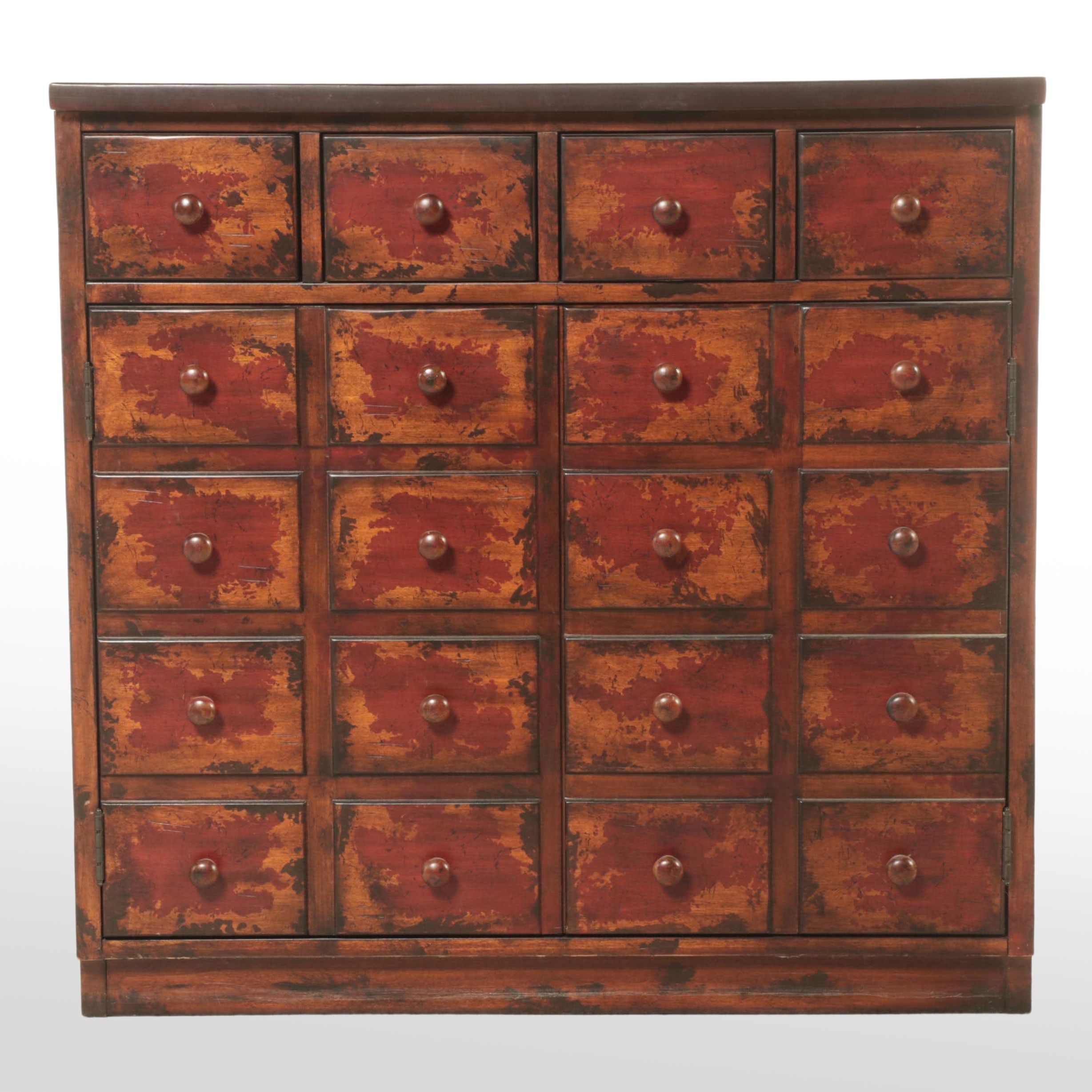 Pottery Barn "Andover" Four-Drawer Apothecary Style Side Cabinet