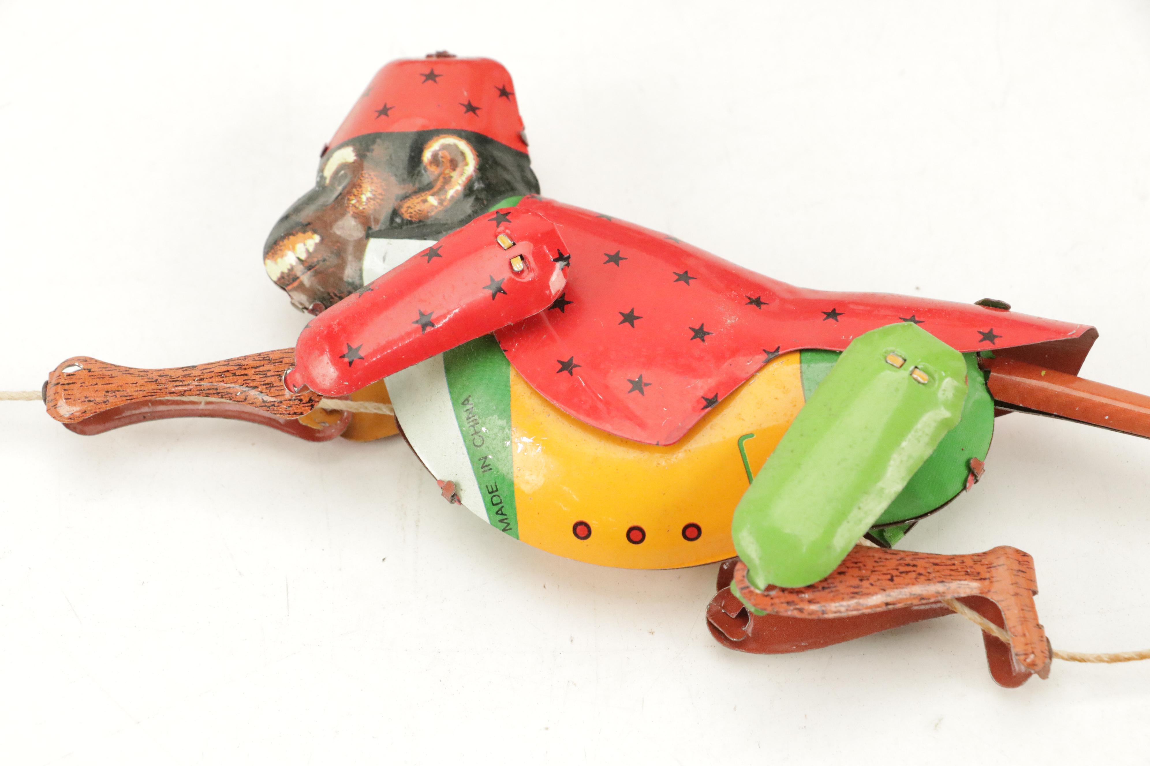 Tin Lithograph Wind-Up Circus, Xylophone and More Toys