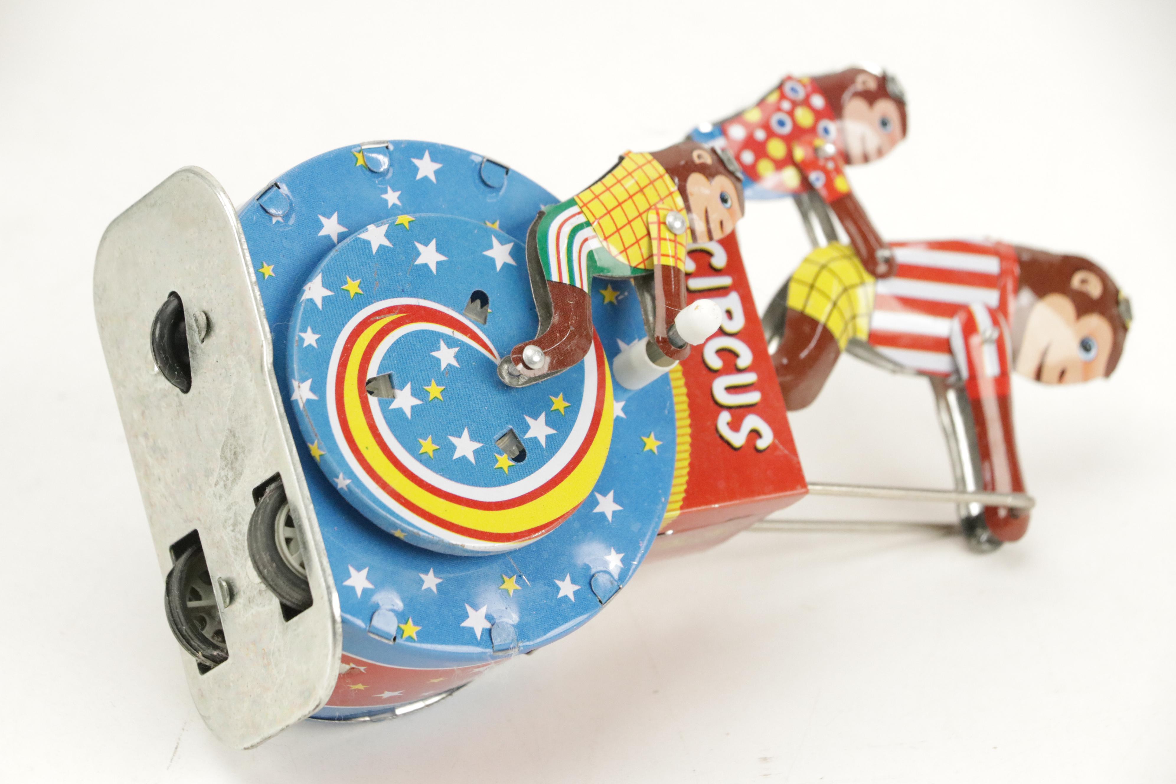 Tin Lithograph Wind-Up Circus, Xylophone and More Toys