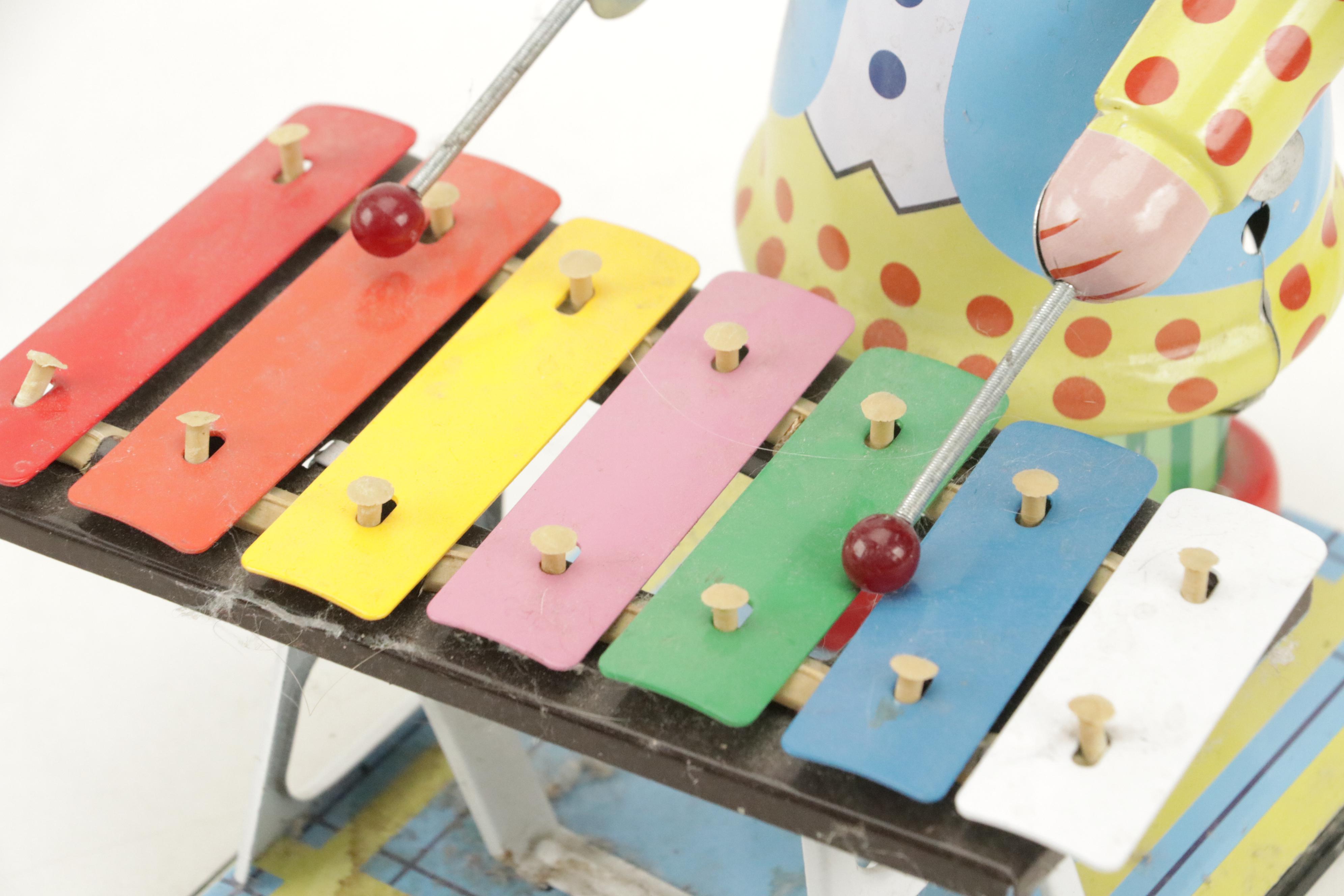 Tin Lithograph Wind-Up Circus, Xylophone and More Toys