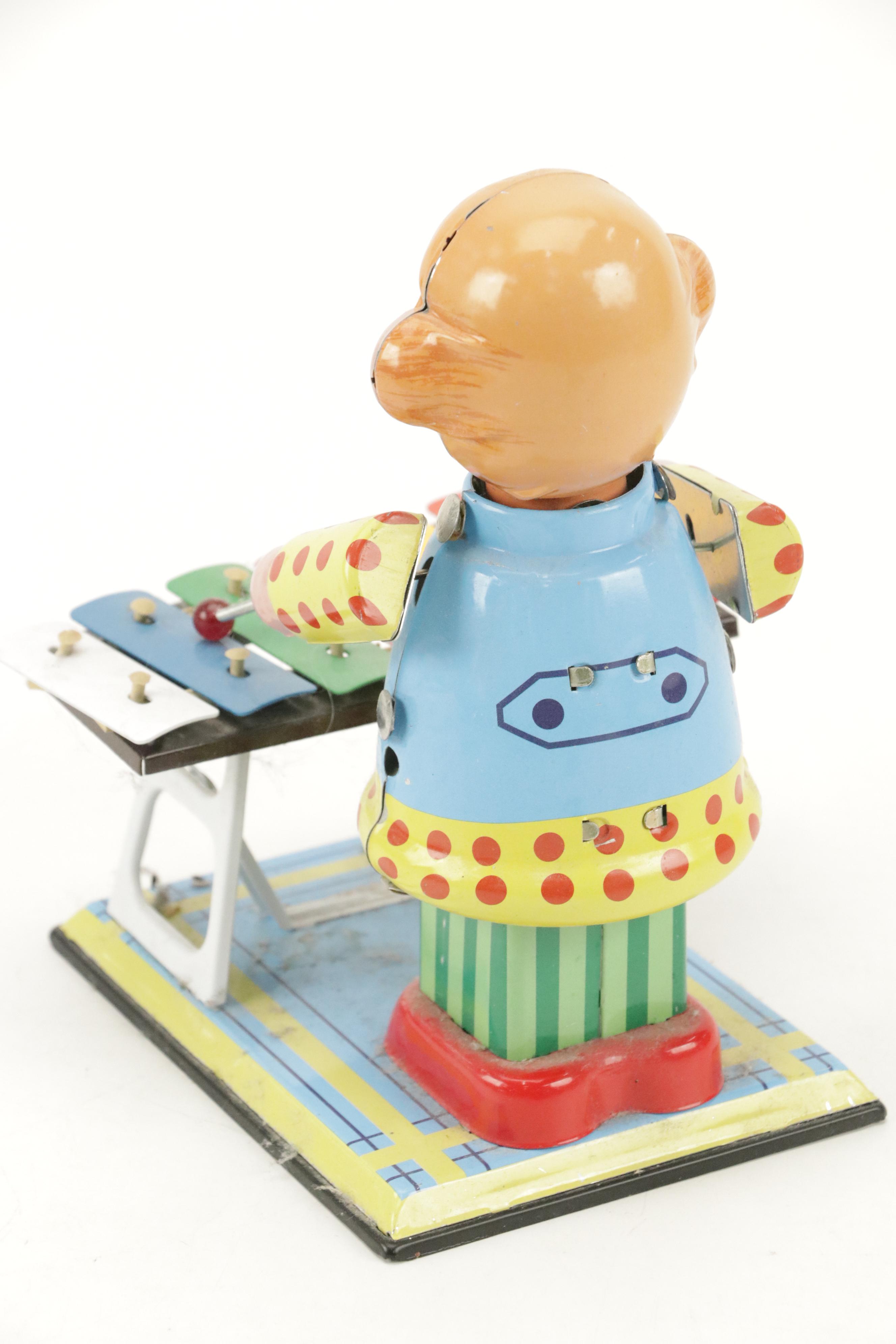 Tin Lithograph Wind-Up Circus, Xylophone and More Toys