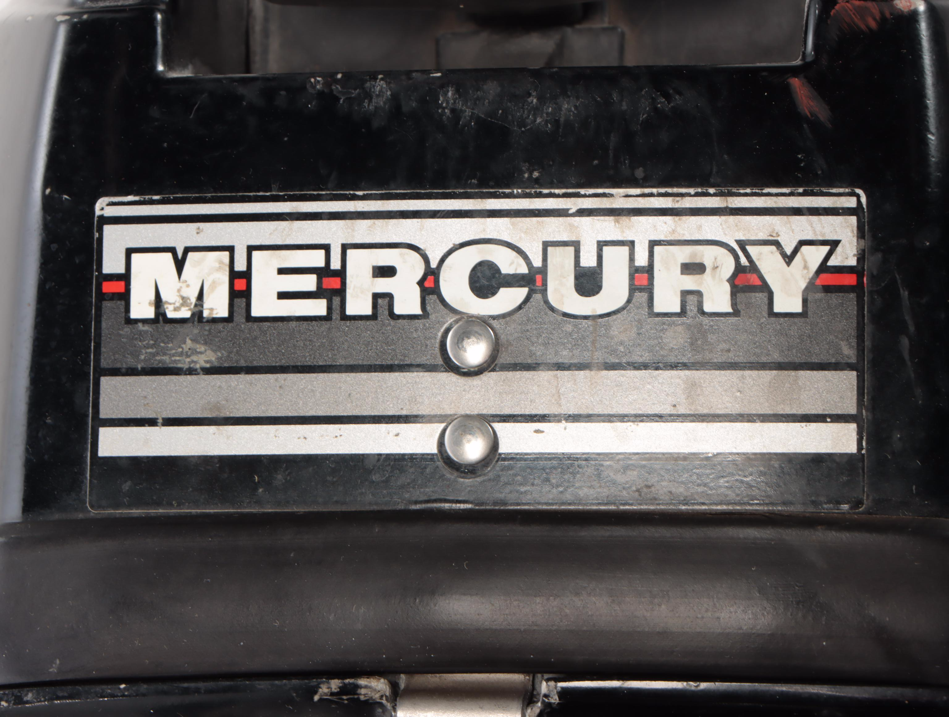 Mercury 9.9 Outboard Motor With Gas Can, Maintenance Packet and Bucket