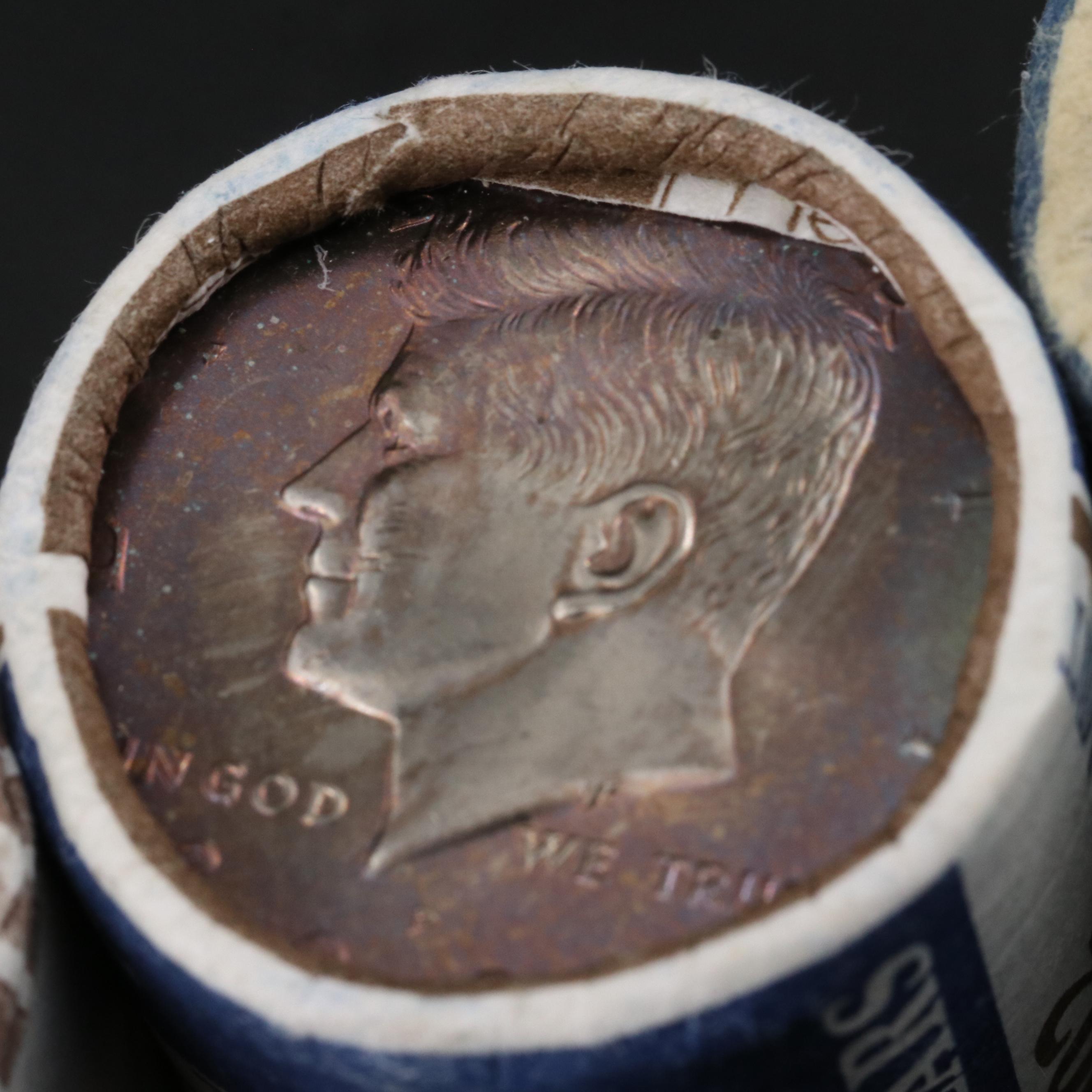 Group of Four BU Rolls of Kennedy Half Dollars