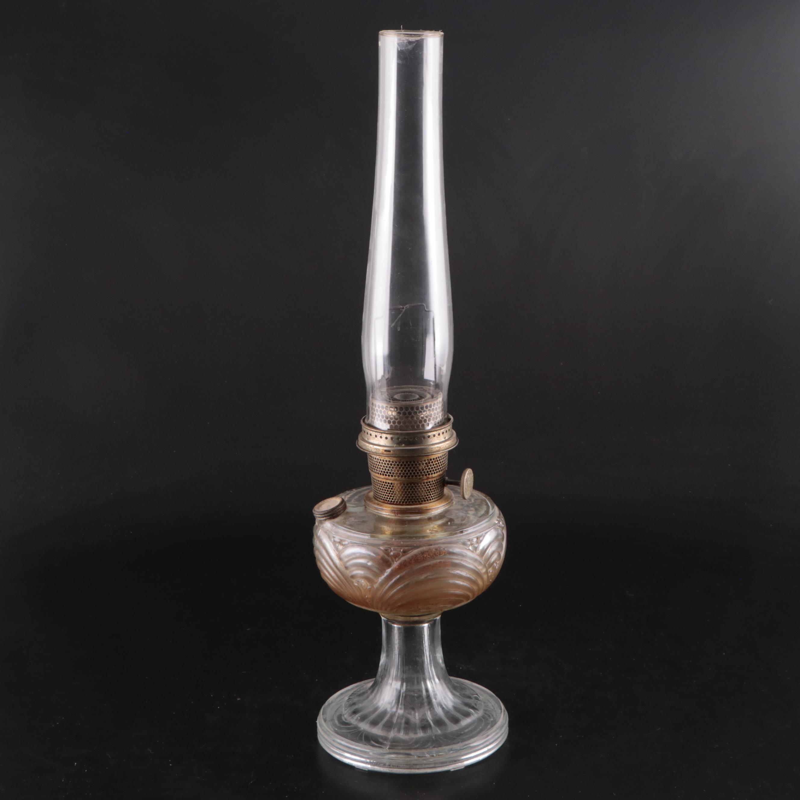 Mantle Lamp Co. Aladdin Oil Lamp with Other Pressed Glass Oil Lamp EBTH