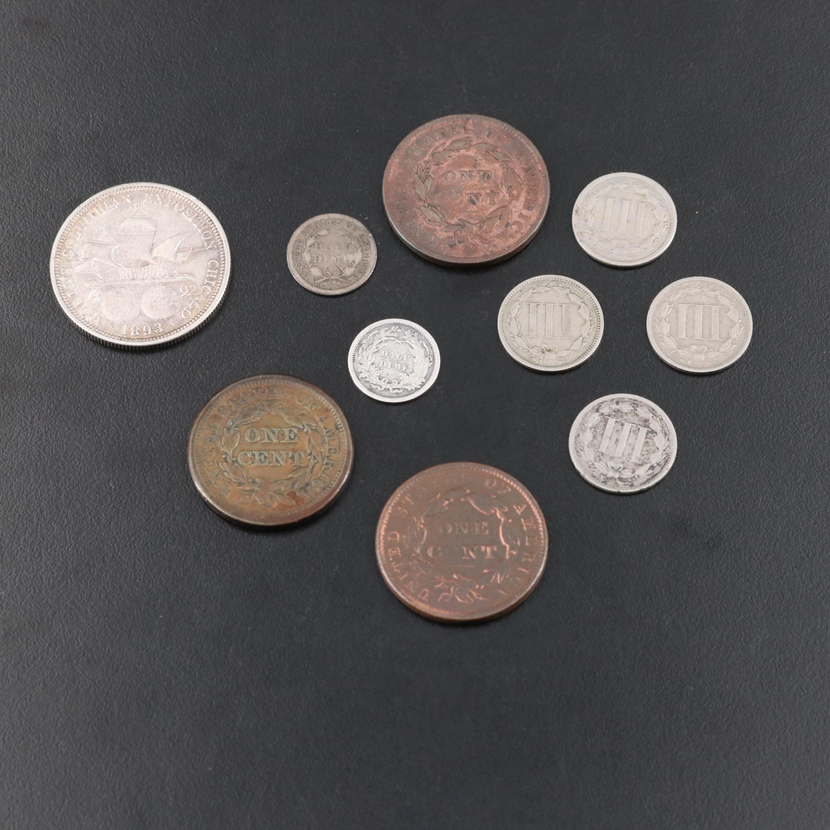 Collection of Ten United States Type Coins