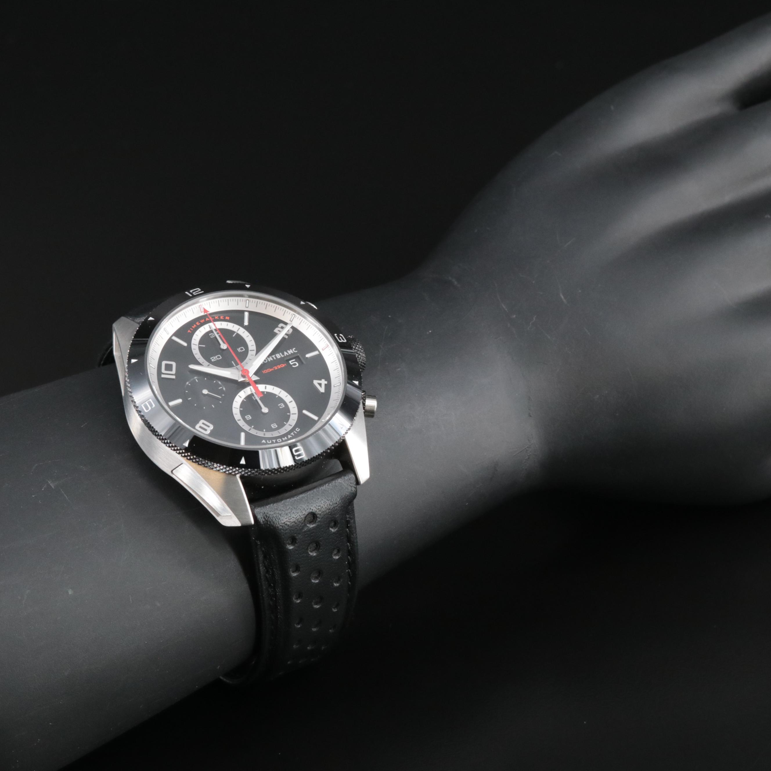 Montblanc Timewalker Chronograph 43mm Steel, Ceramic Black Automatic Watch