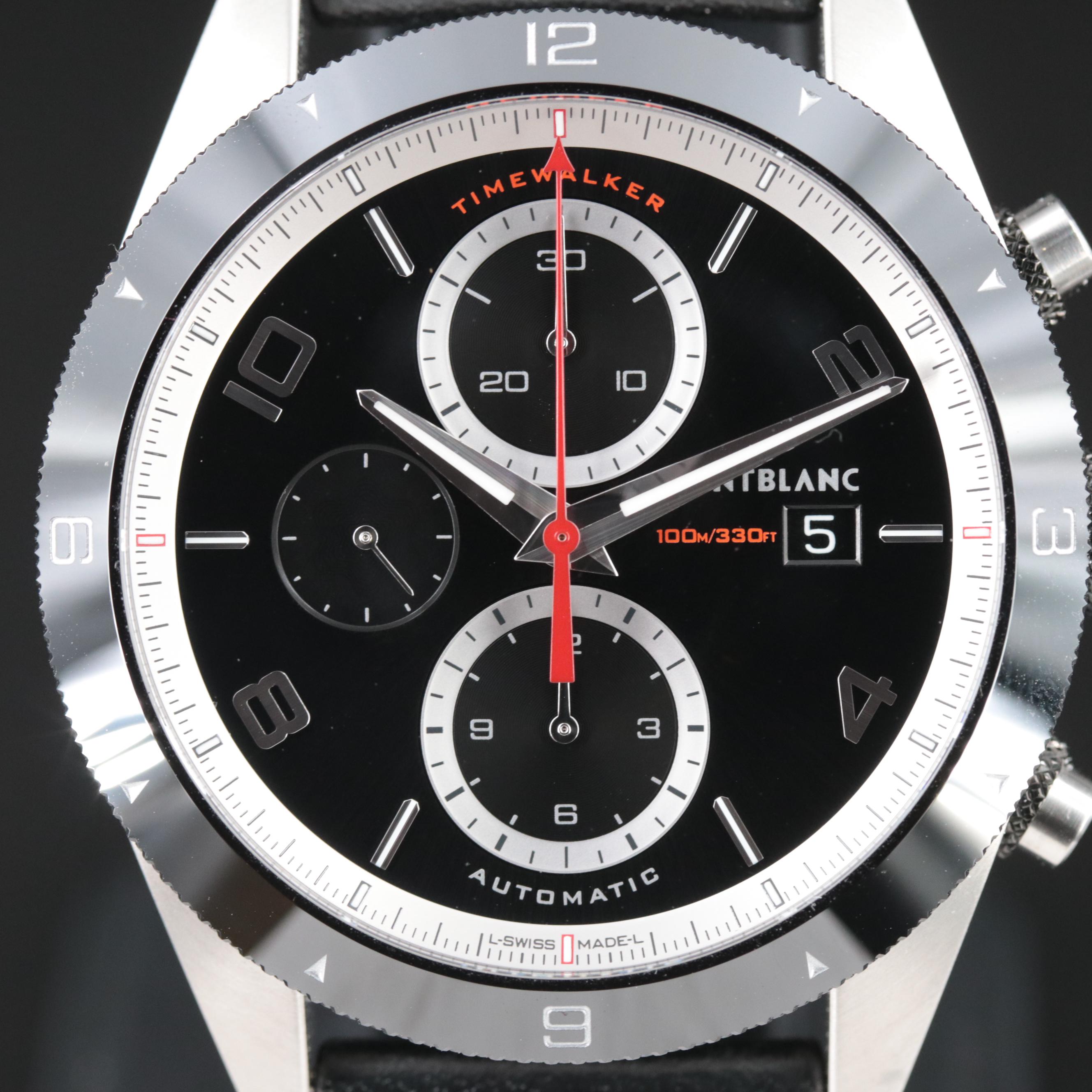 Montblanc Timewalker Chronograph 43mm Steel, Ceramic Black Automatic Watch