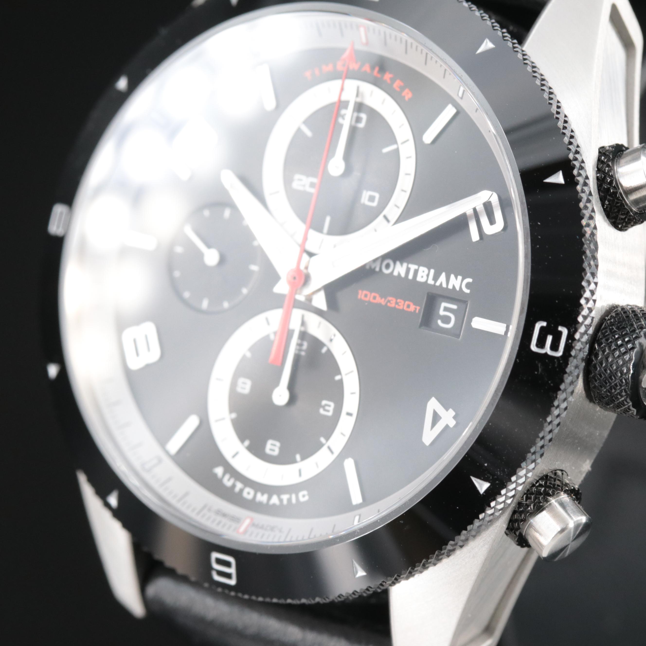 Montblanc Timewalker Chronograph 43mm Steel, Ceramic Black Automatic Watch
