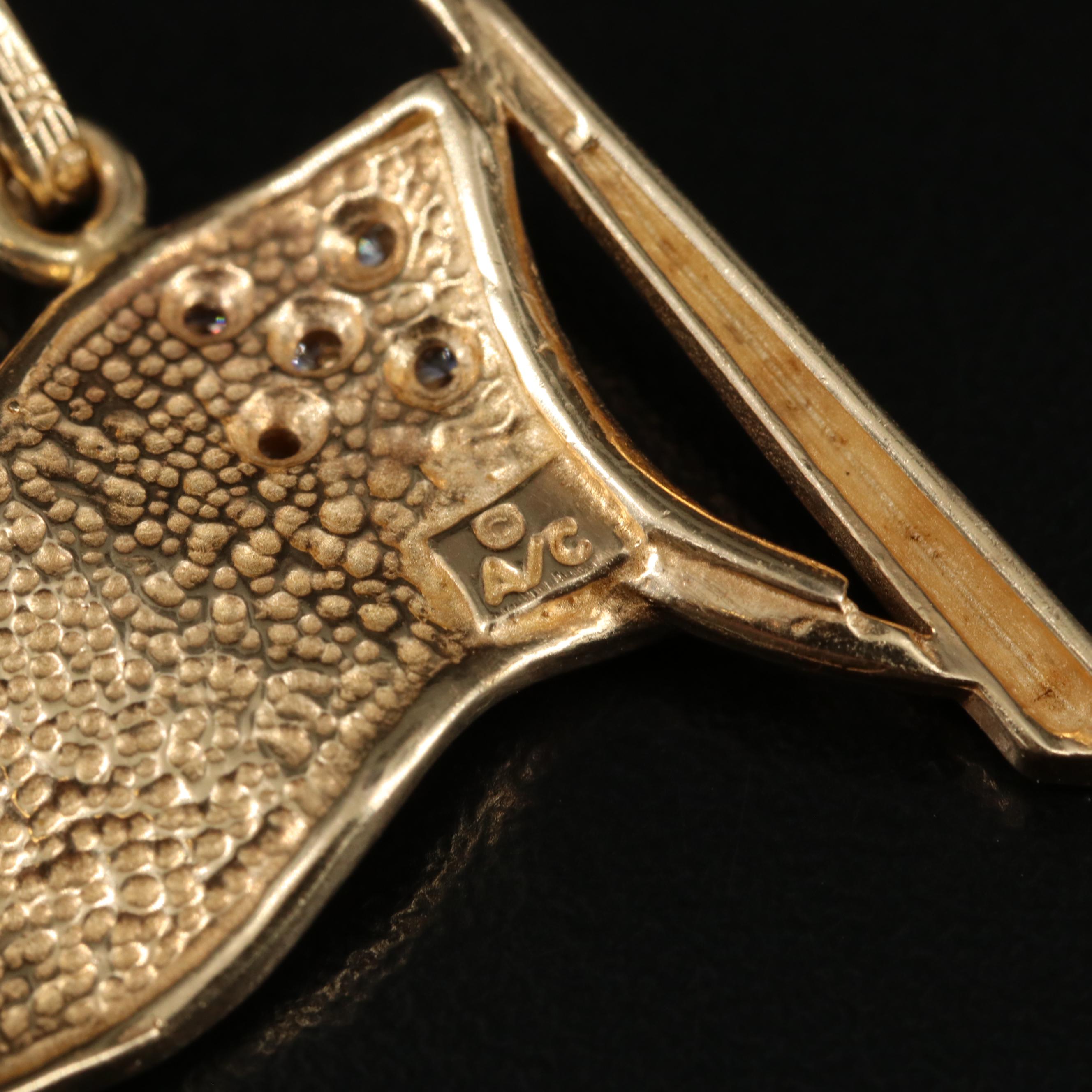 14K 0.09 CTW Diamond and Enamel American Flag Pendant