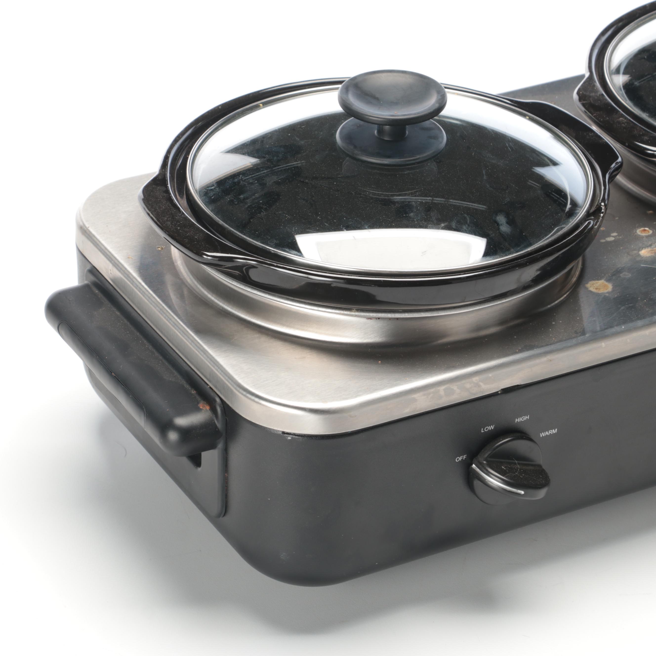 Proctor Silex Roaster Oven and Crock Pot Triple Slow Cooker