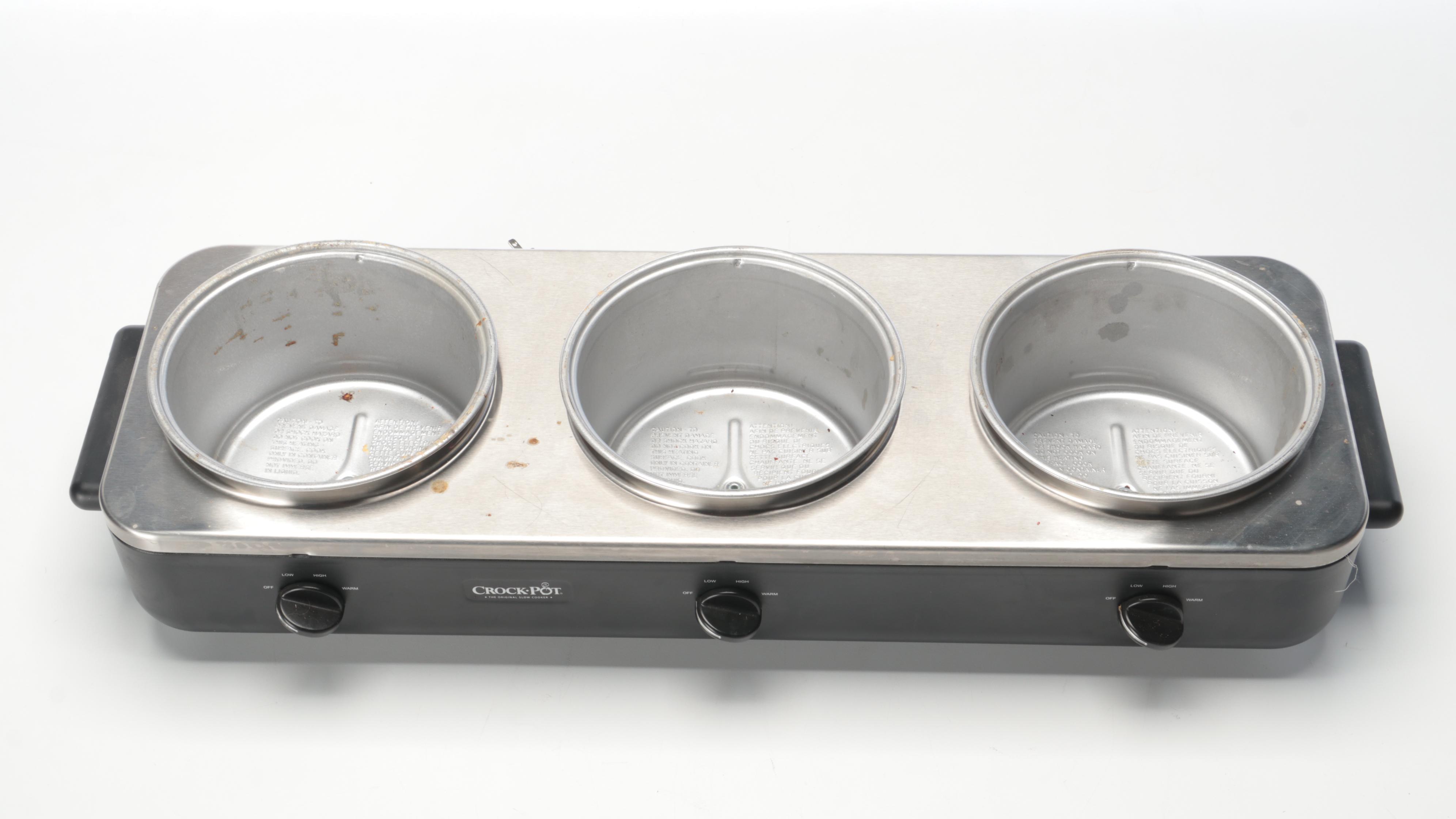 Proctor Silex Roaster Oven and Crock Pot Triple Slow Cooker EBTH