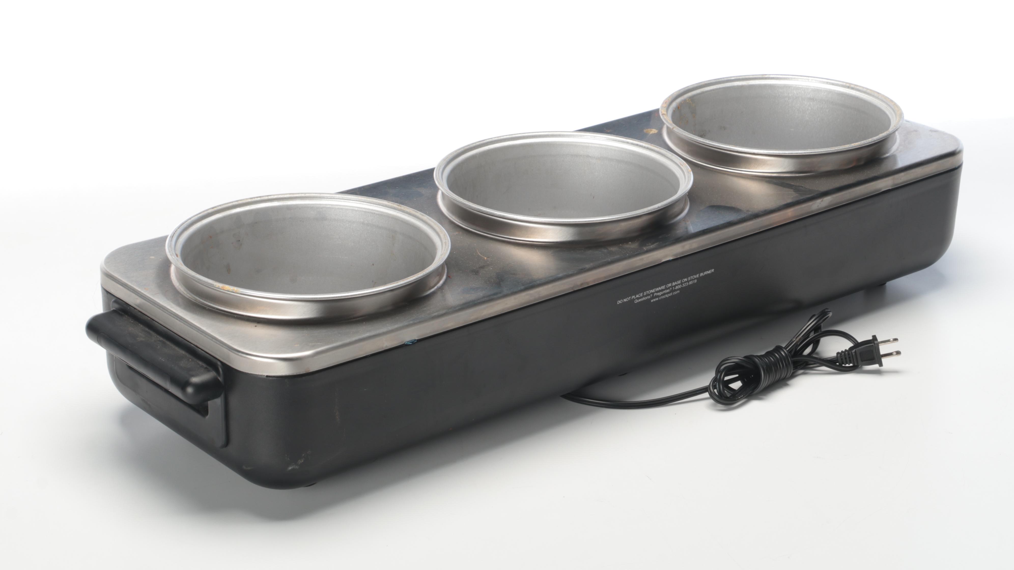 Proctor Silex Roaster Oven and Crock Pot Triple Slow Cooker