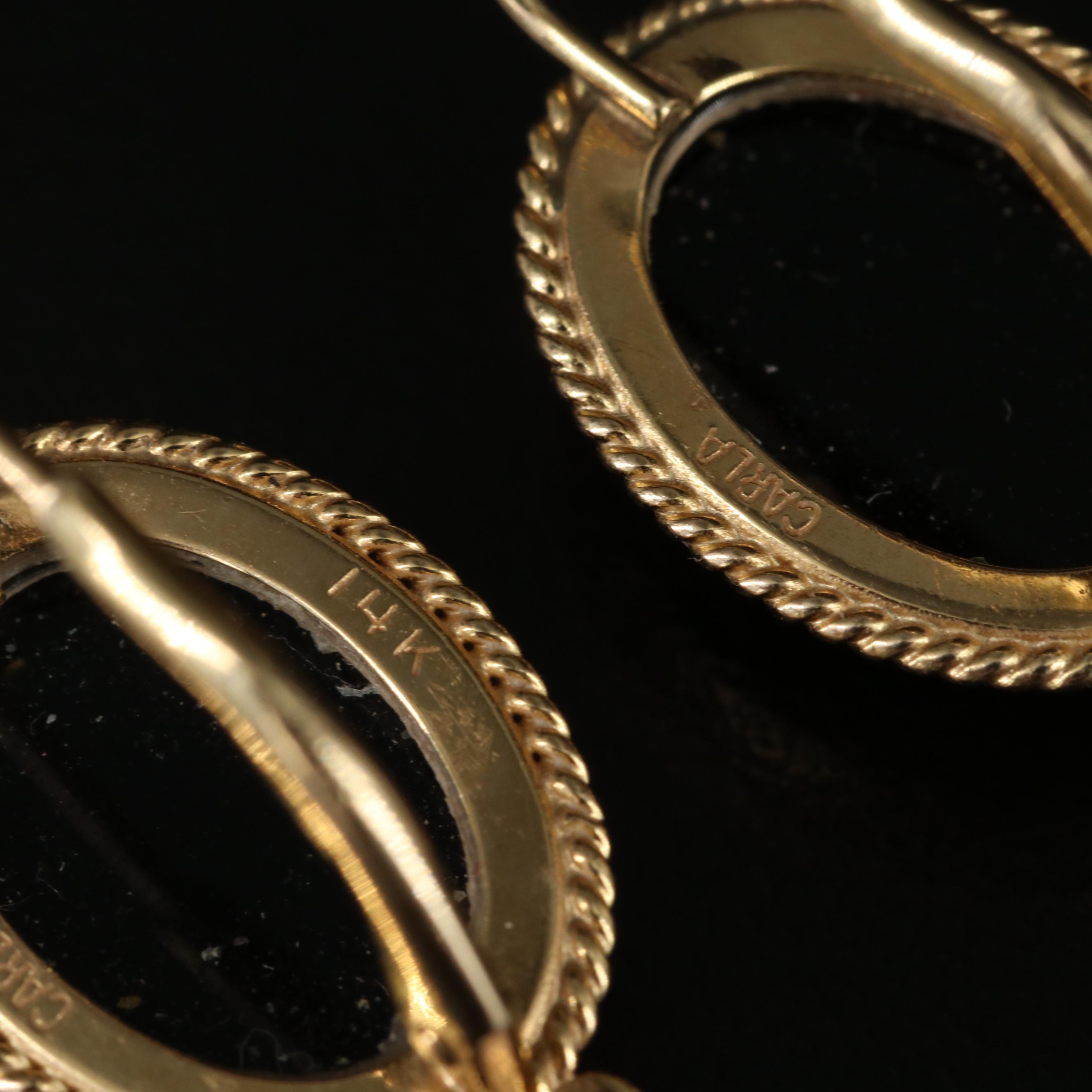 14K Black Onyx Earrings