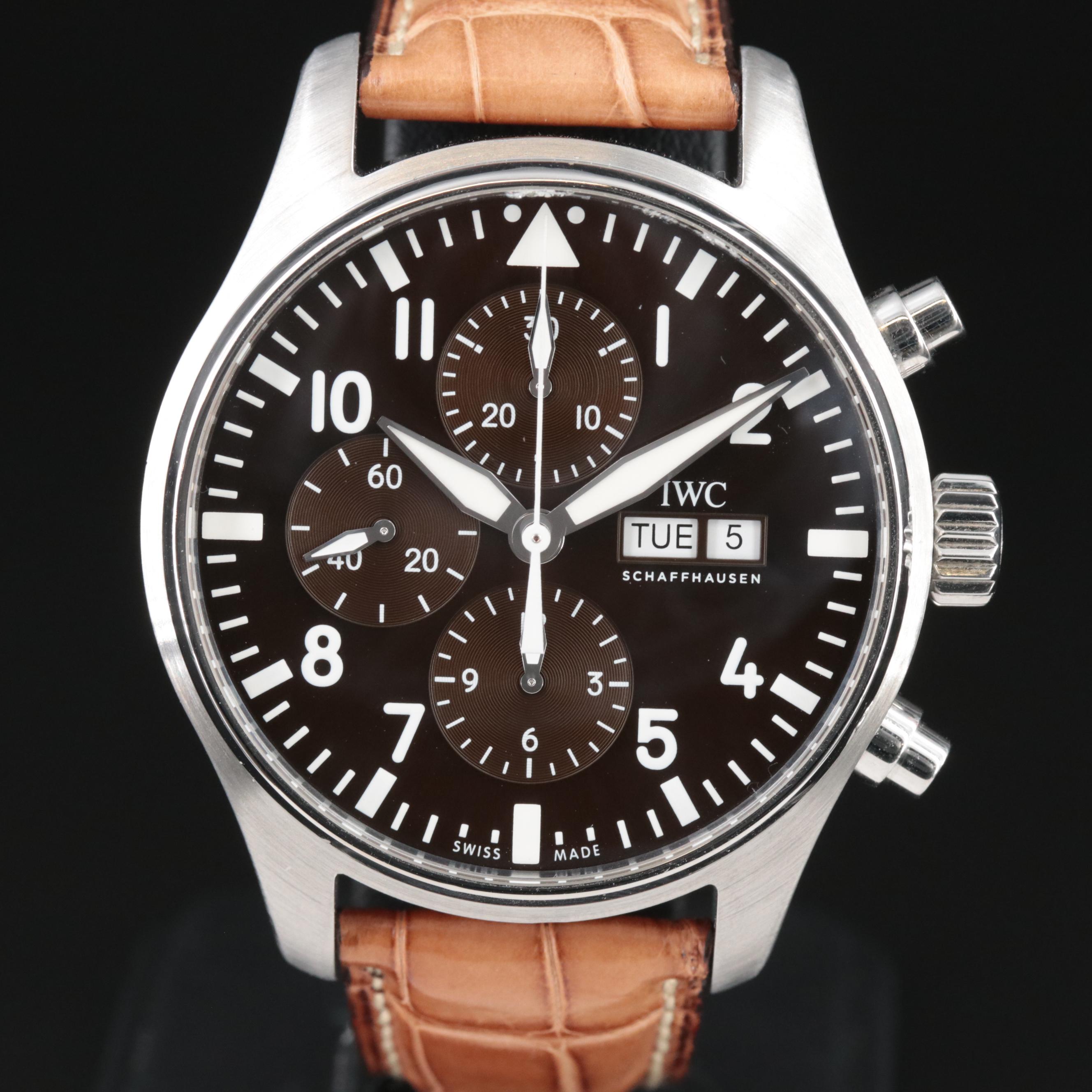 IWC Pilot Antoine de Saint Exupery Stainless Steel Chronograph Watch