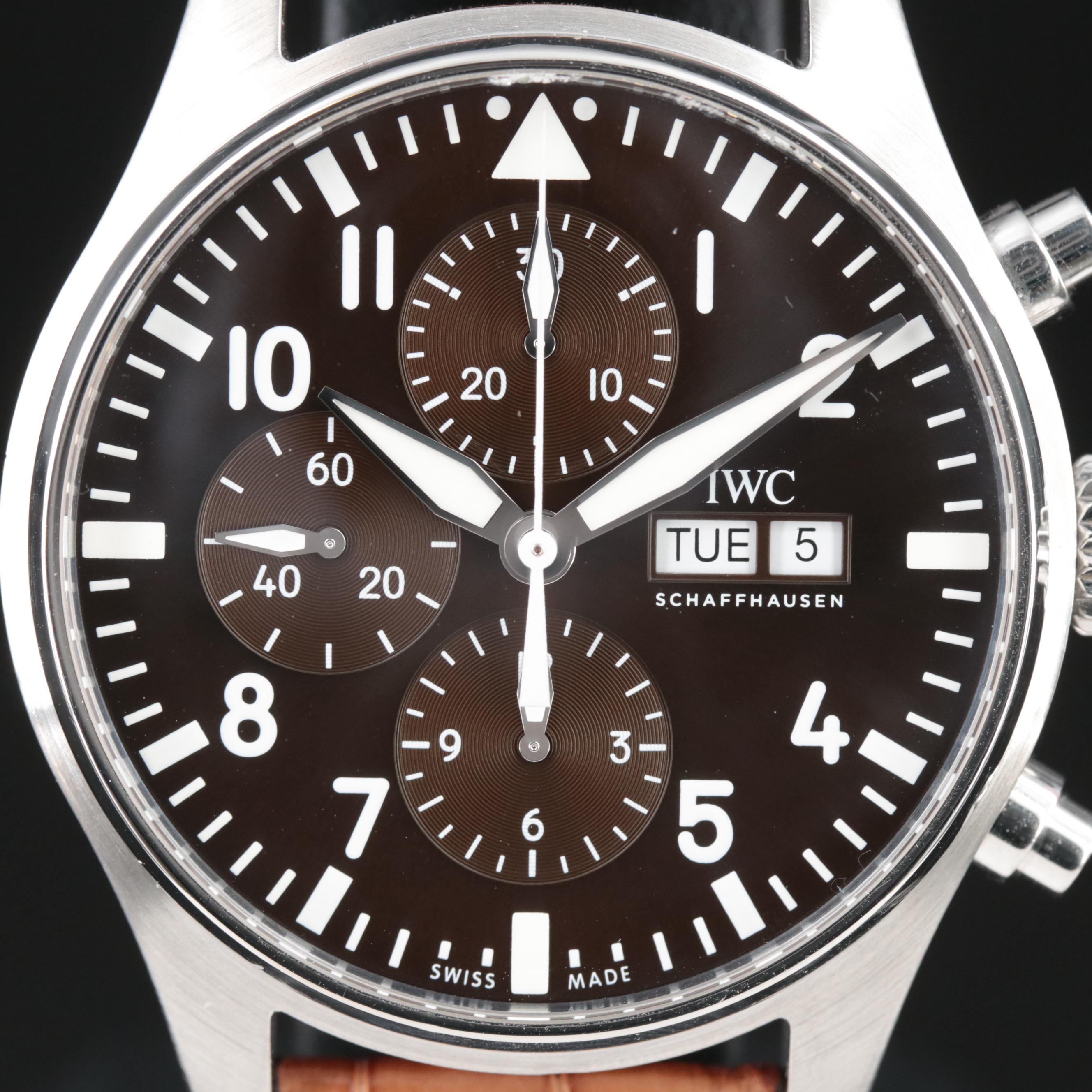 IWC Pilot Antoine de Saint Exupery Stainless Steel Chronograph Watch