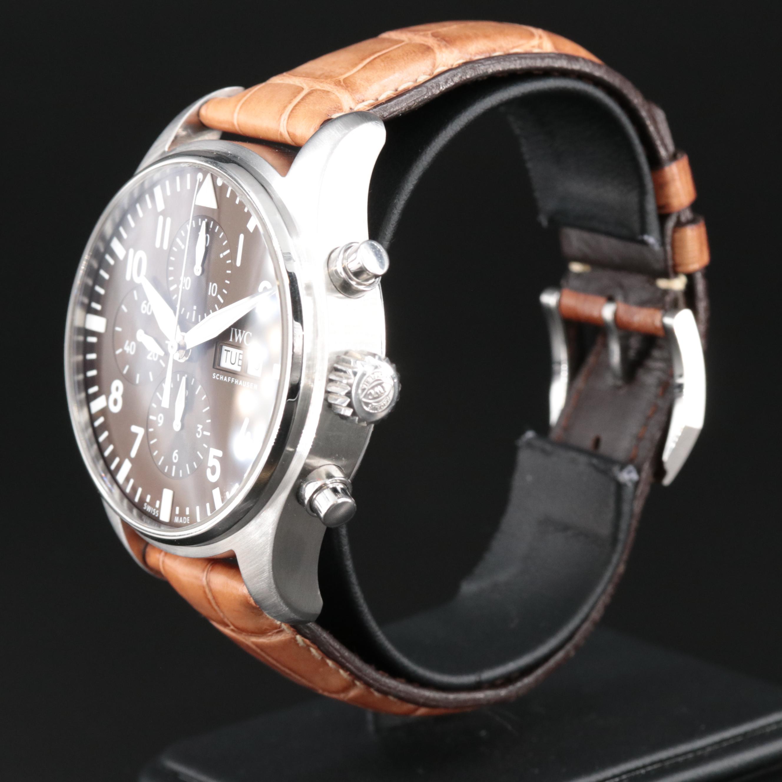 IWC Pilot Antoine de Saint Exupery Stainless Steel Chronograph Watch