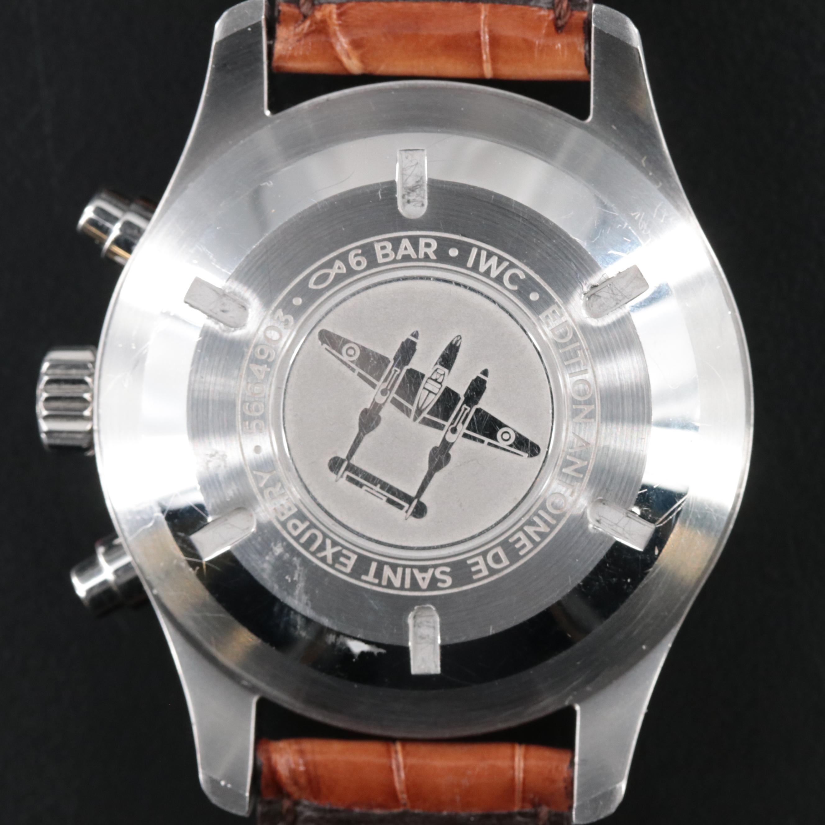 IWC Pilot Antoine de Saint Exupery Stainless Steel Chronograph Watch