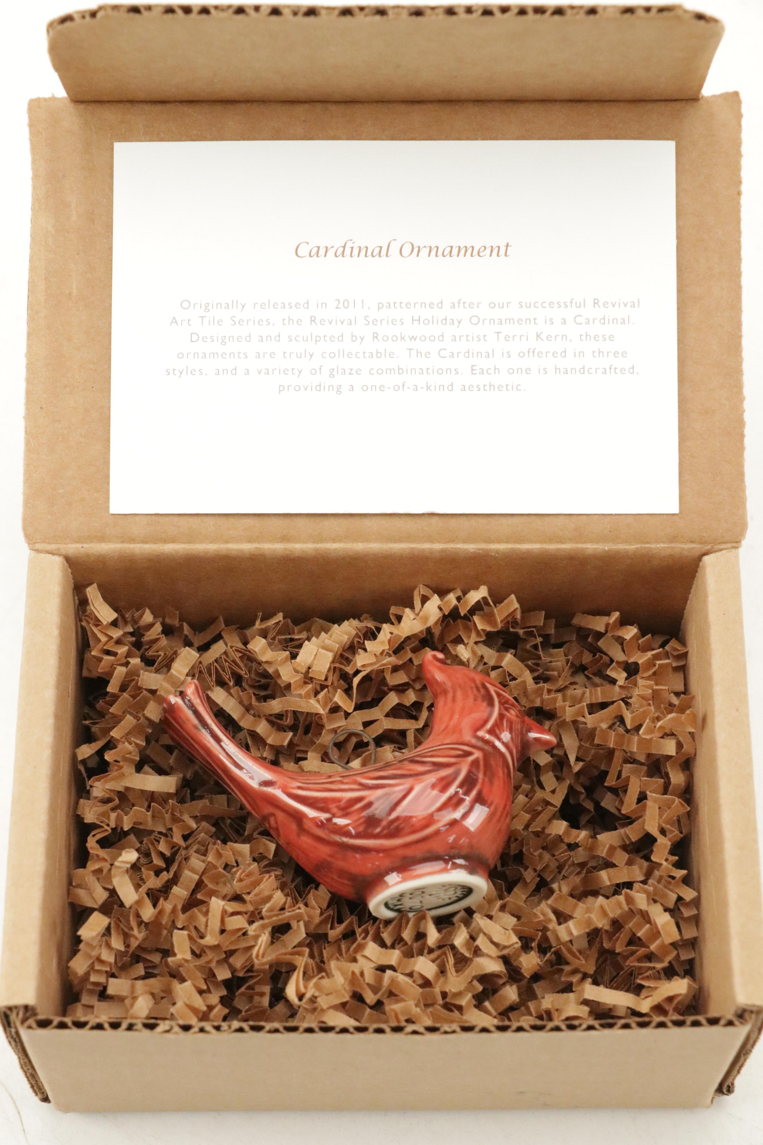 Rookwood Pottery "Cardinal" Ceramic Ornament, 2011