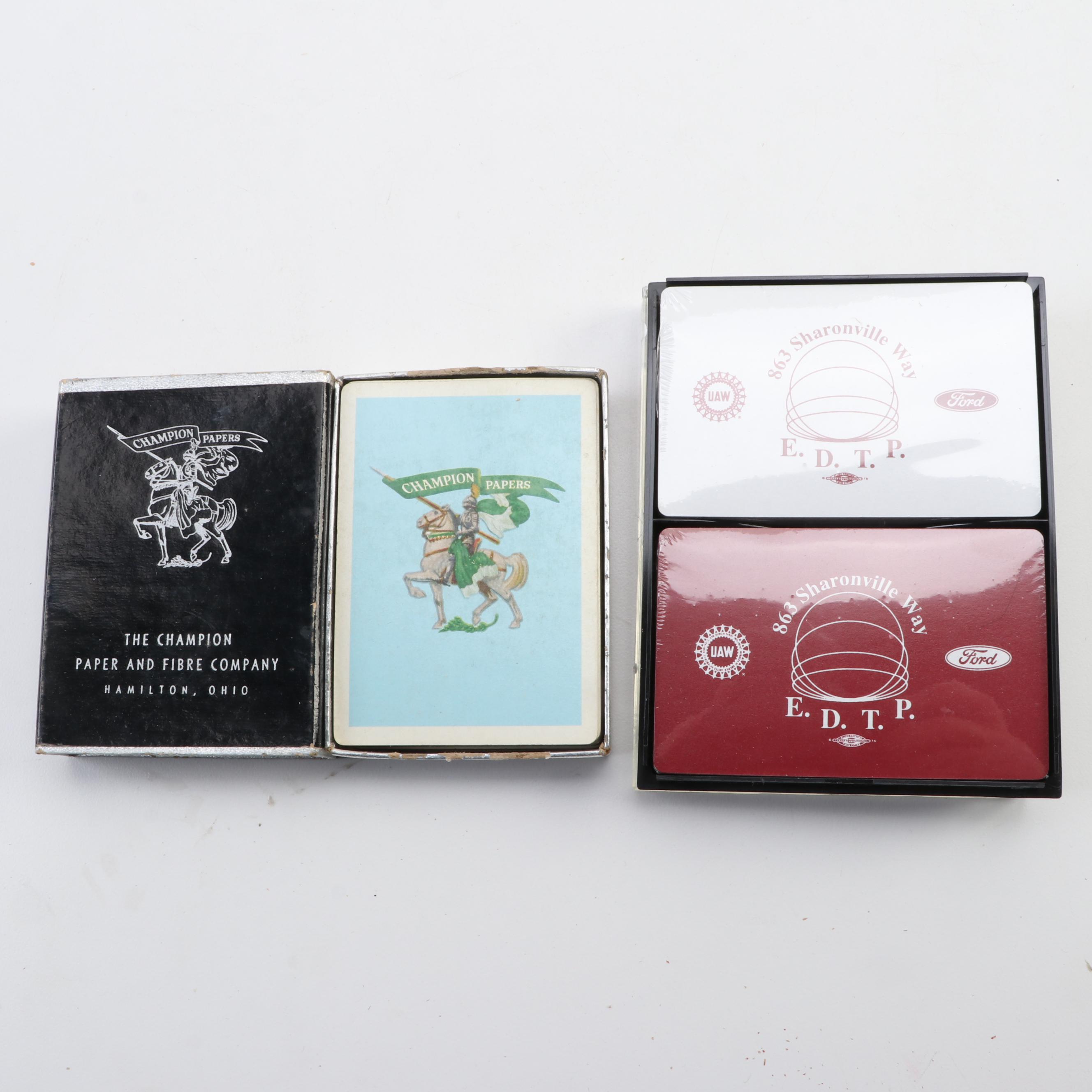 Champion Papers and Other Novelty Playing Card Decks