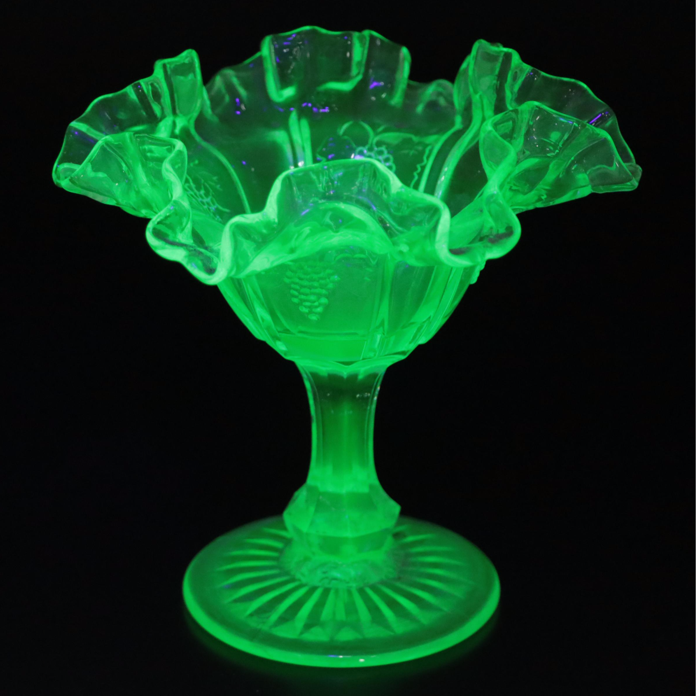 Vaseline Glass with Other Glass Vases, Candy Dishes, Pitcher and More