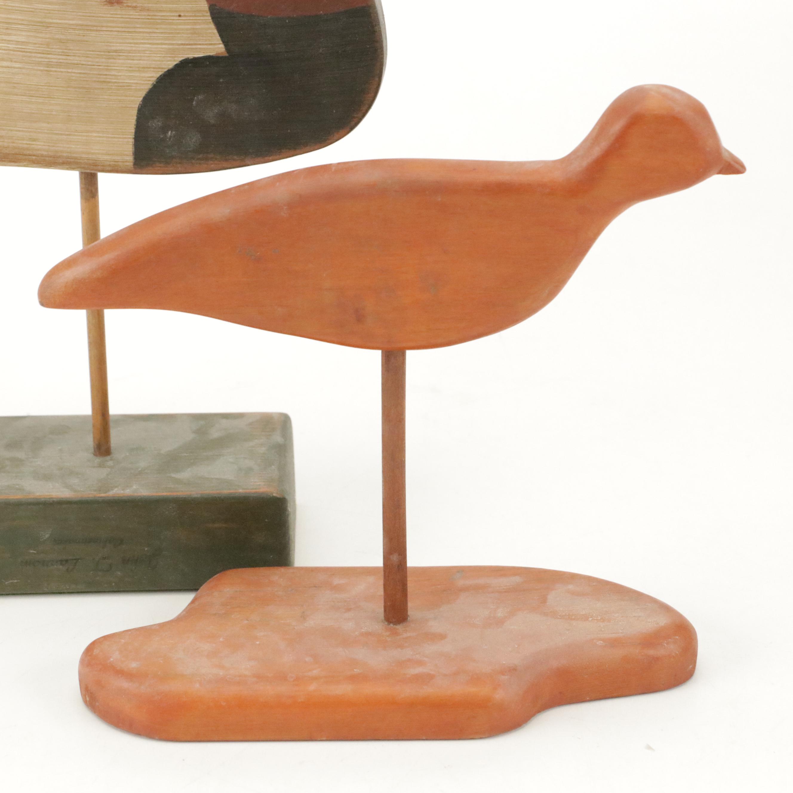 Folk Art Hand-Carved Bird Figurines, 20th Century | EBTH