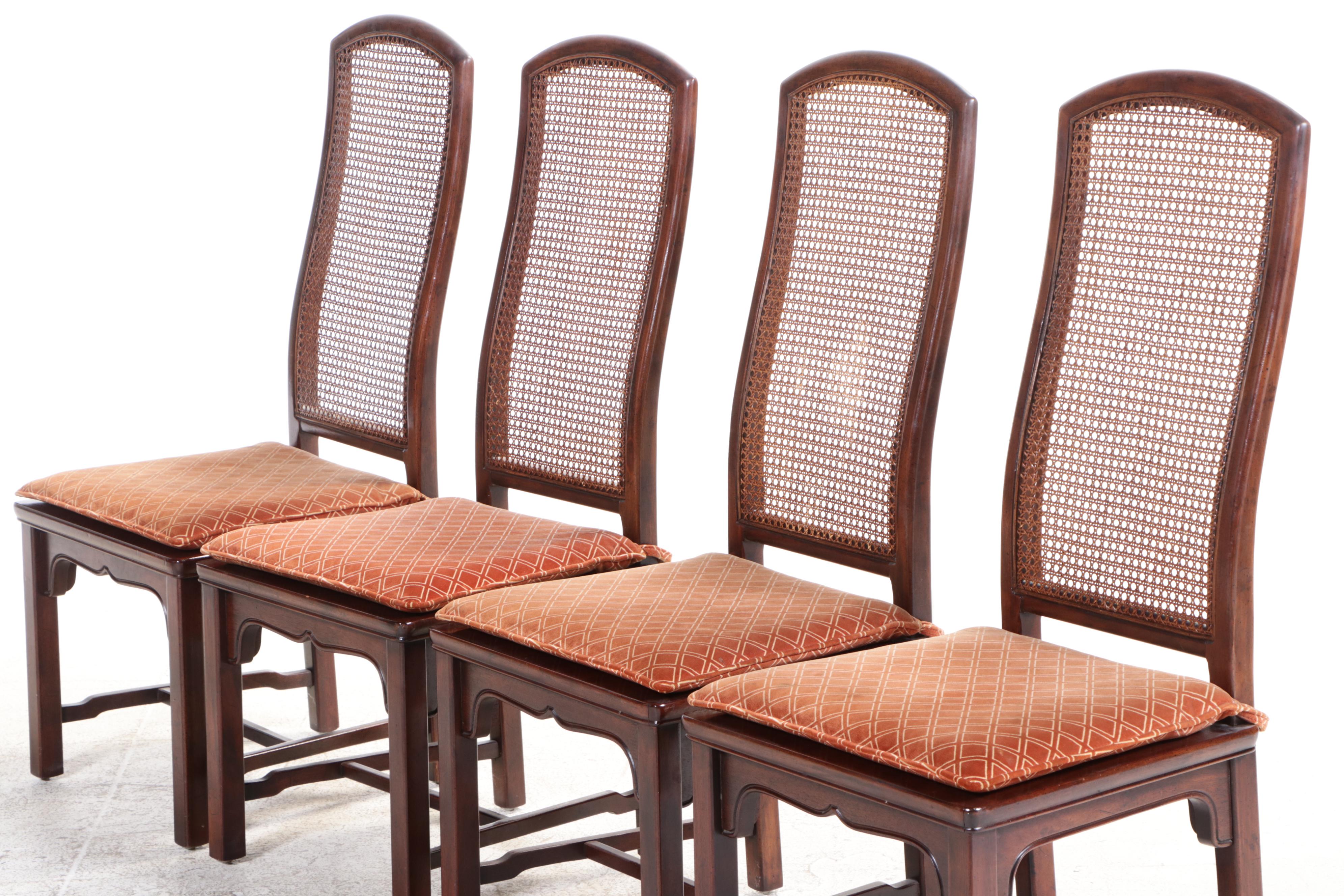 Seven-Piece Henredon Chinese Style Walnut Dining Set