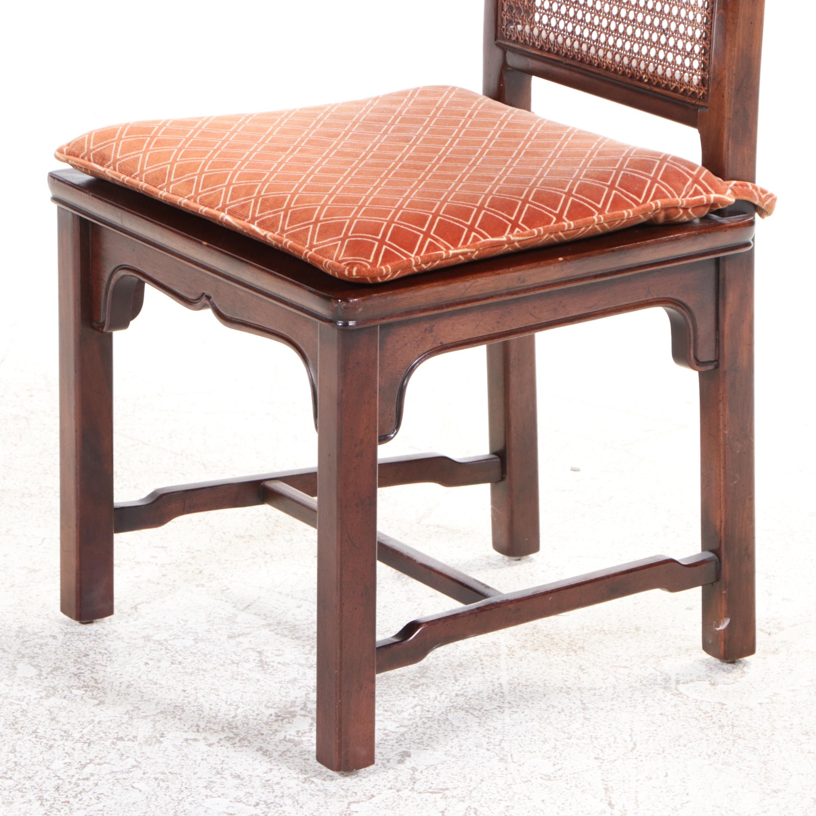 Seven-Piece Henredon Chinese Style Walnut Dining Set