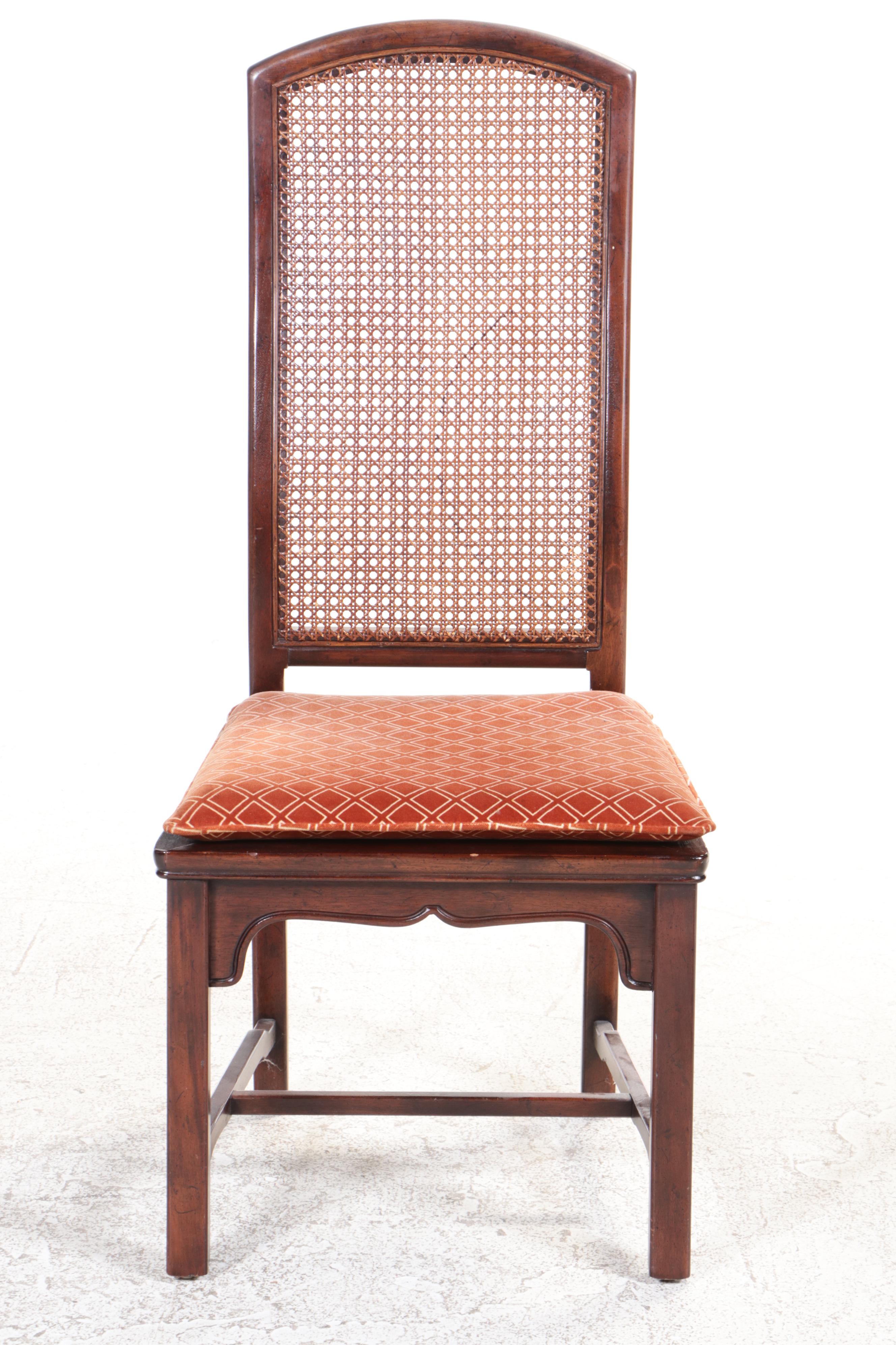 Seven-Piece Henredon Chinese Style Walnut Dining Set