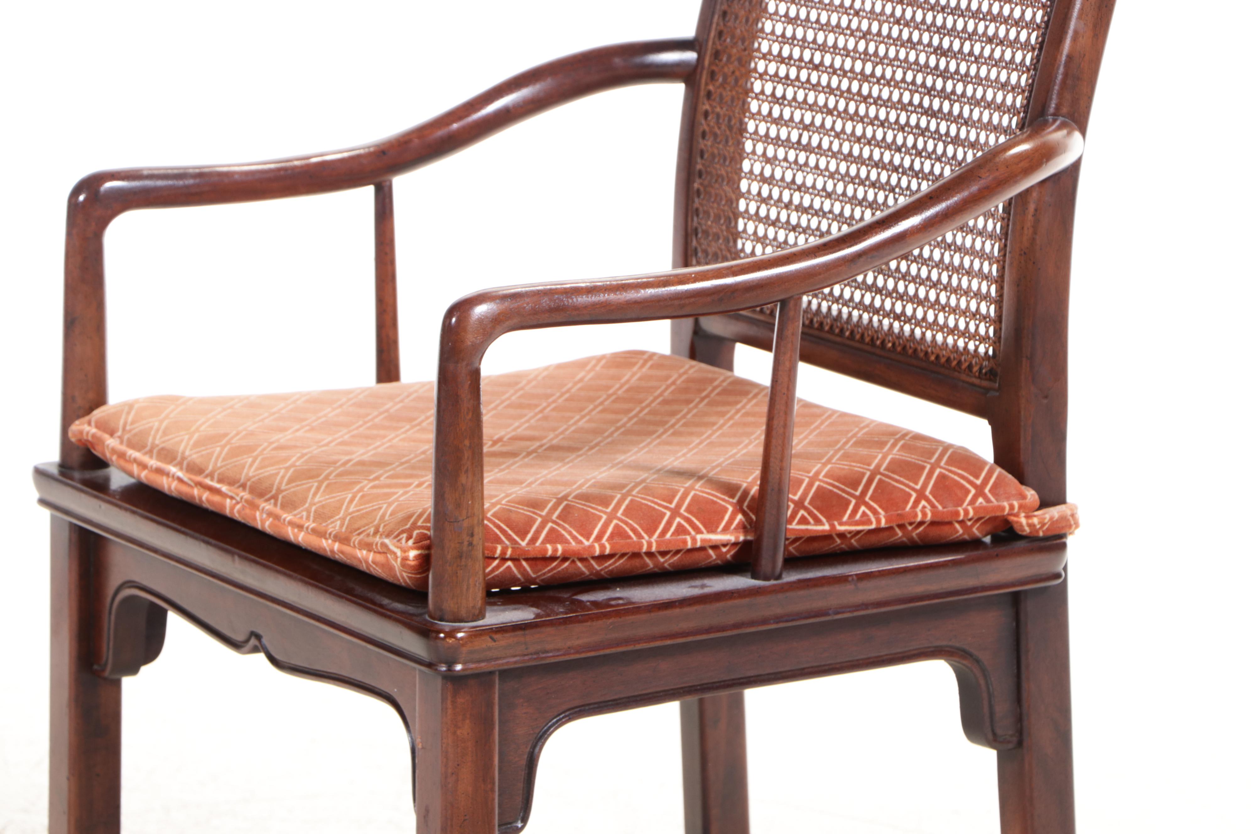 Seven-Piece Henredon Chinese Style Walnut Dining Set