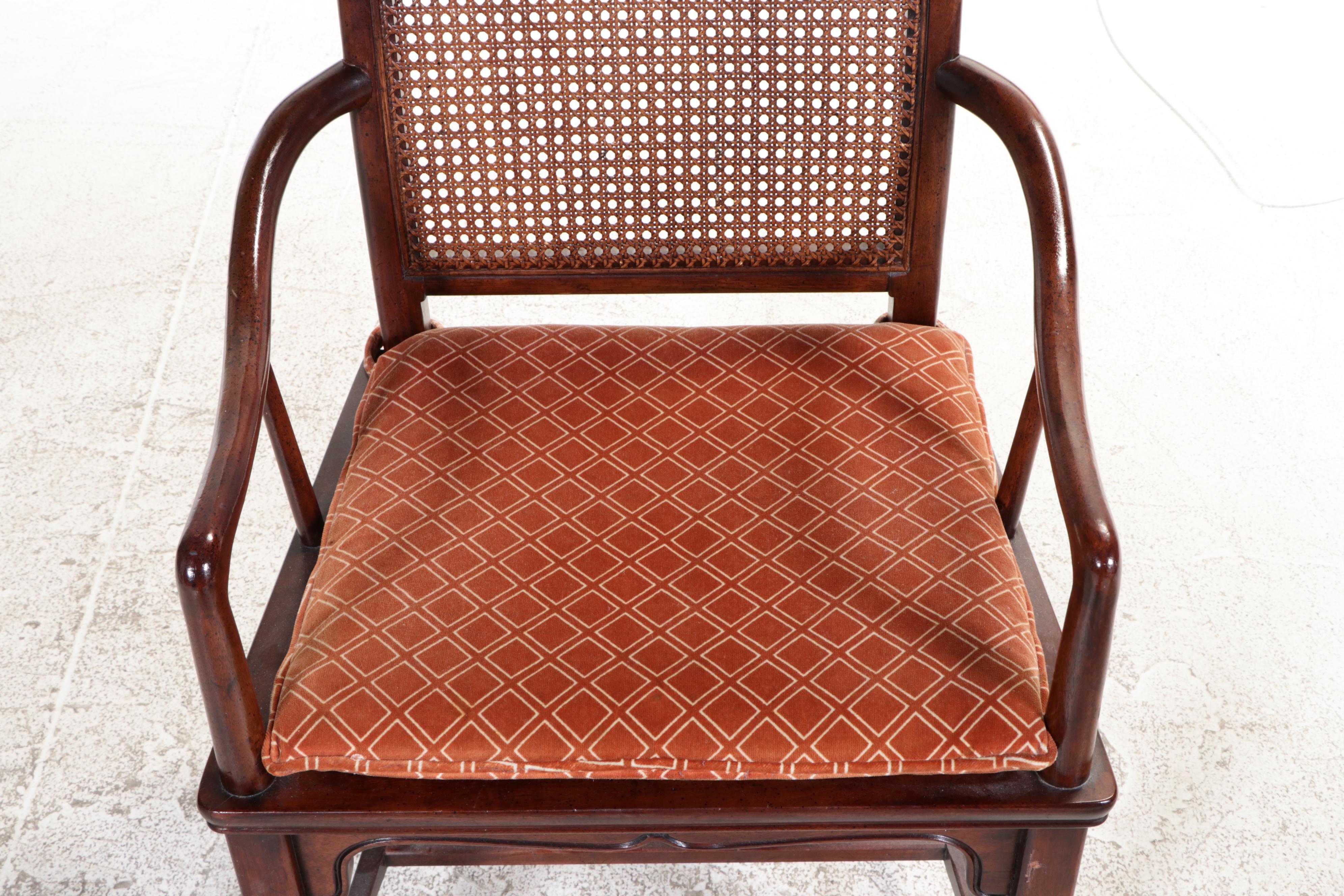 Seven-Piece Henredon Chinese Style Walnut Dining Set