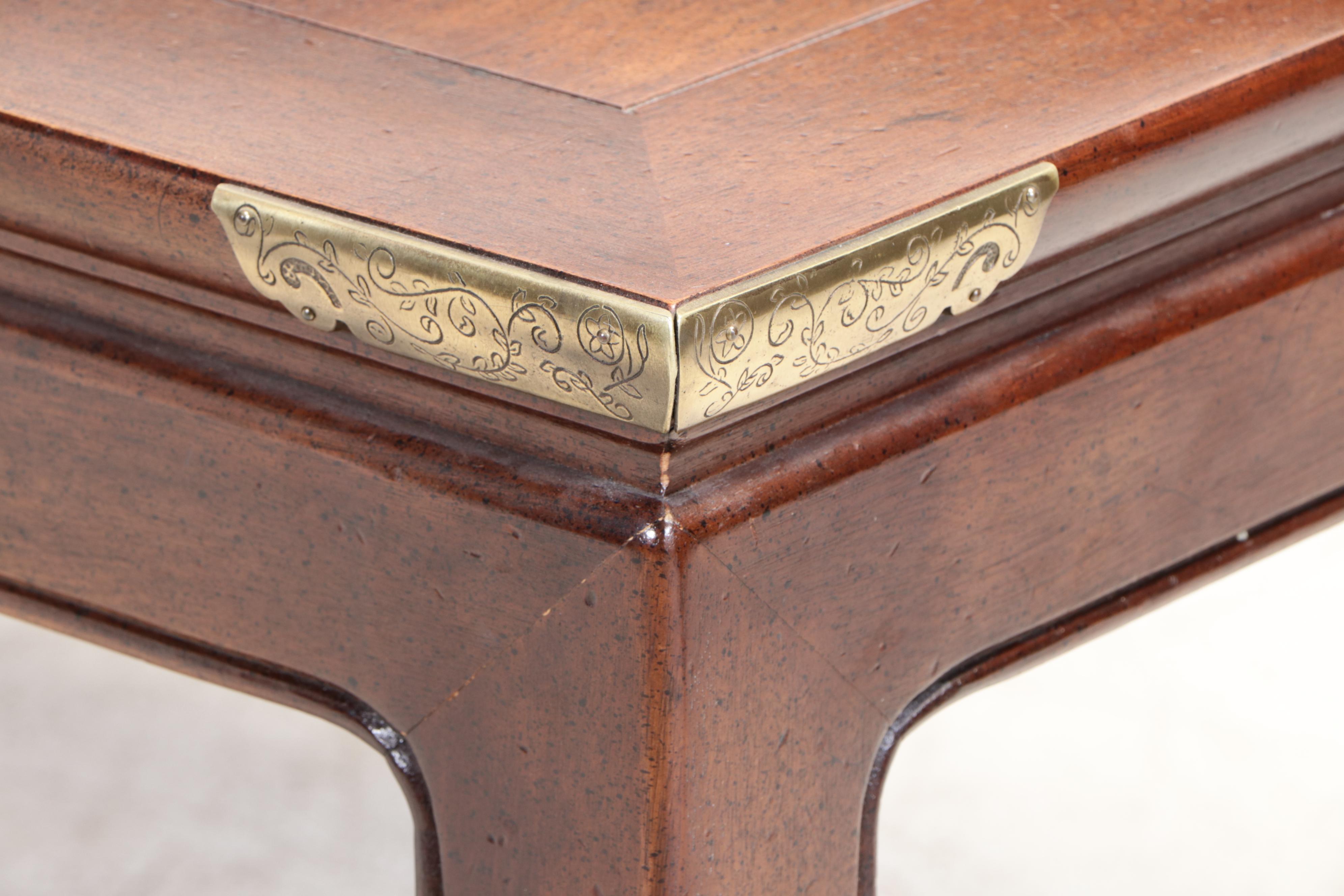 Seven-Piece Henredon Chinese Style Walnut Dining Set