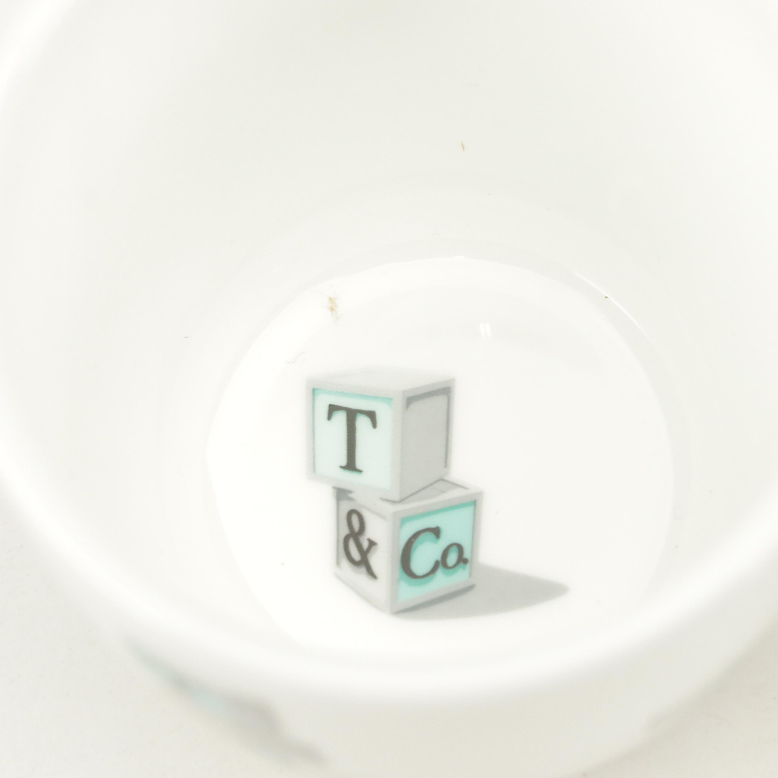 Tiffany & Co. "Bear and Block" Three-Piece Bone China Child's Dinnerware Set