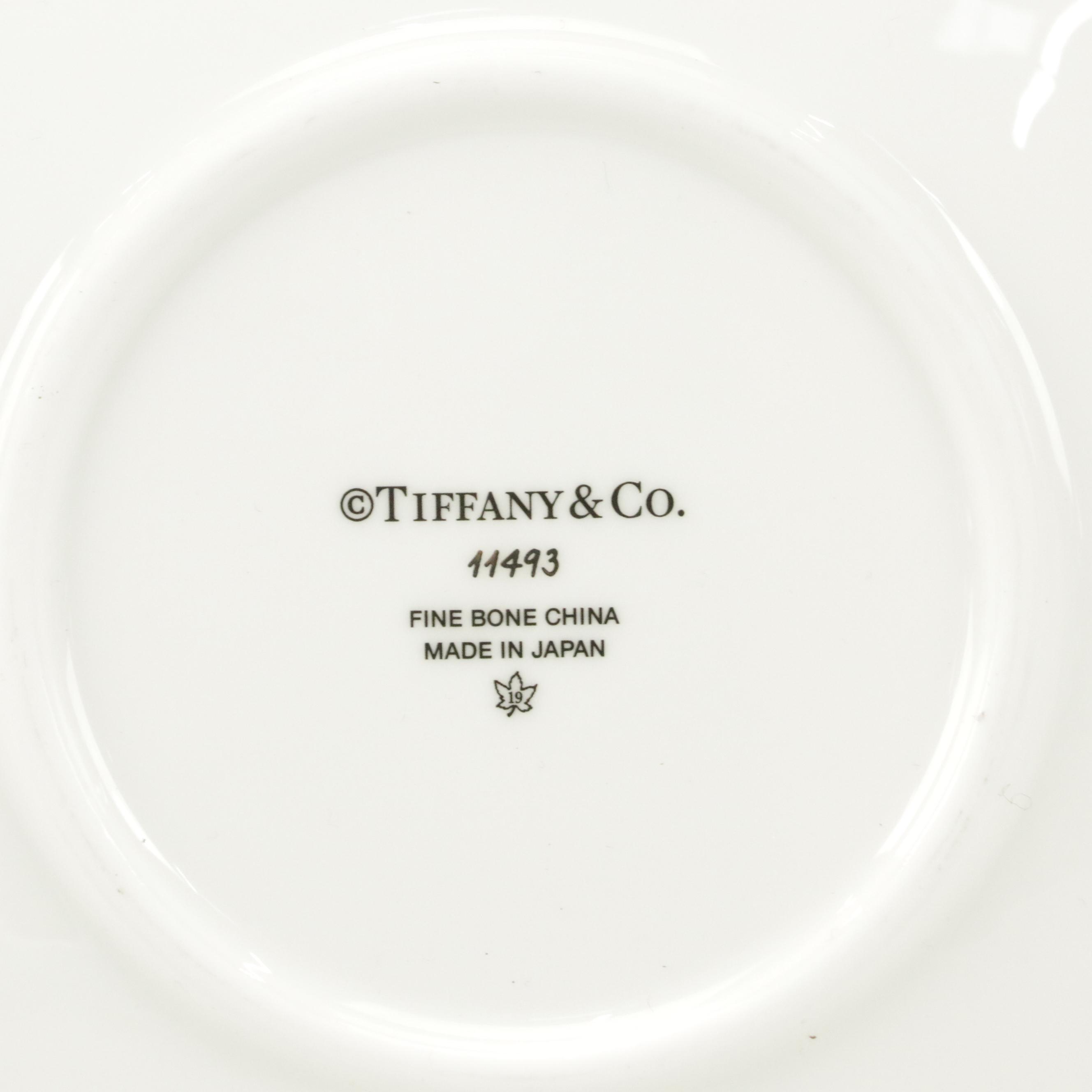 Tiffany & Co. "Bear and Block" Three-Piece Bone China Child's Dinnerware Set