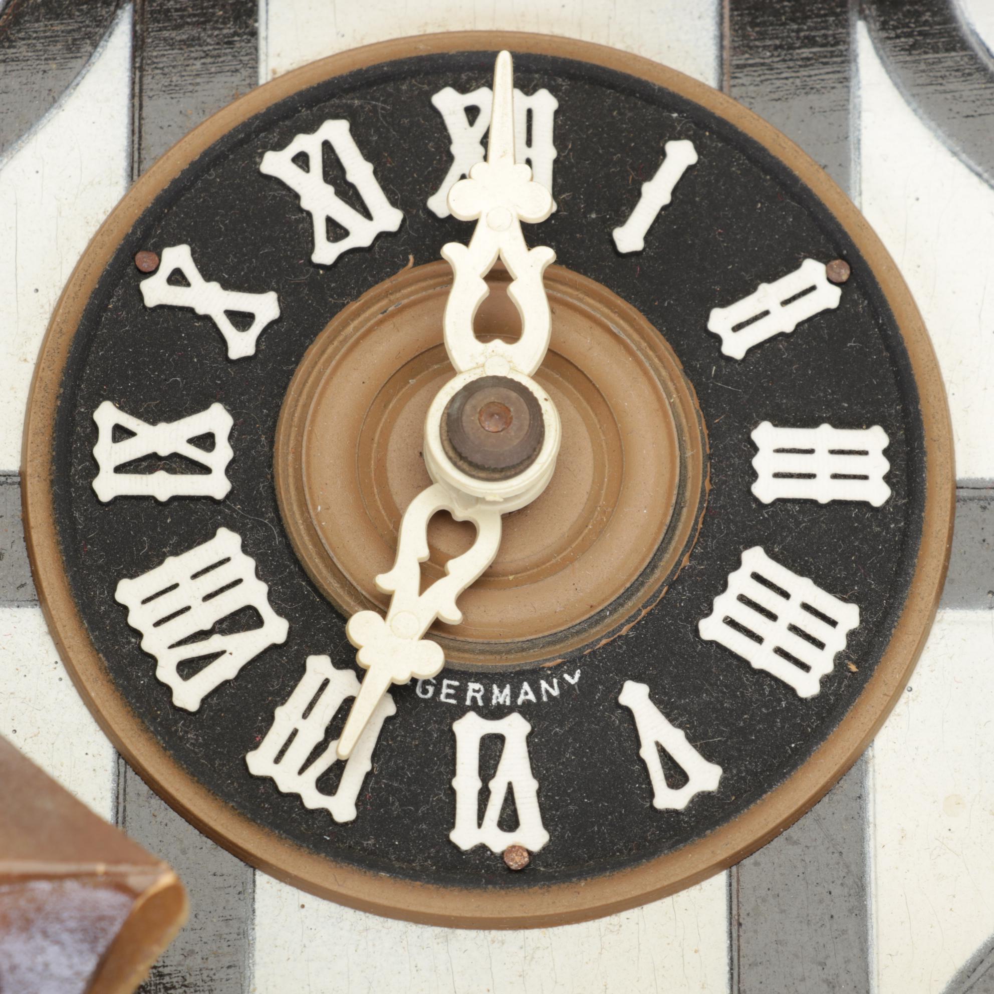 West German E. Schmeckenbecher Black Forest Chalet Cuckoo Clock