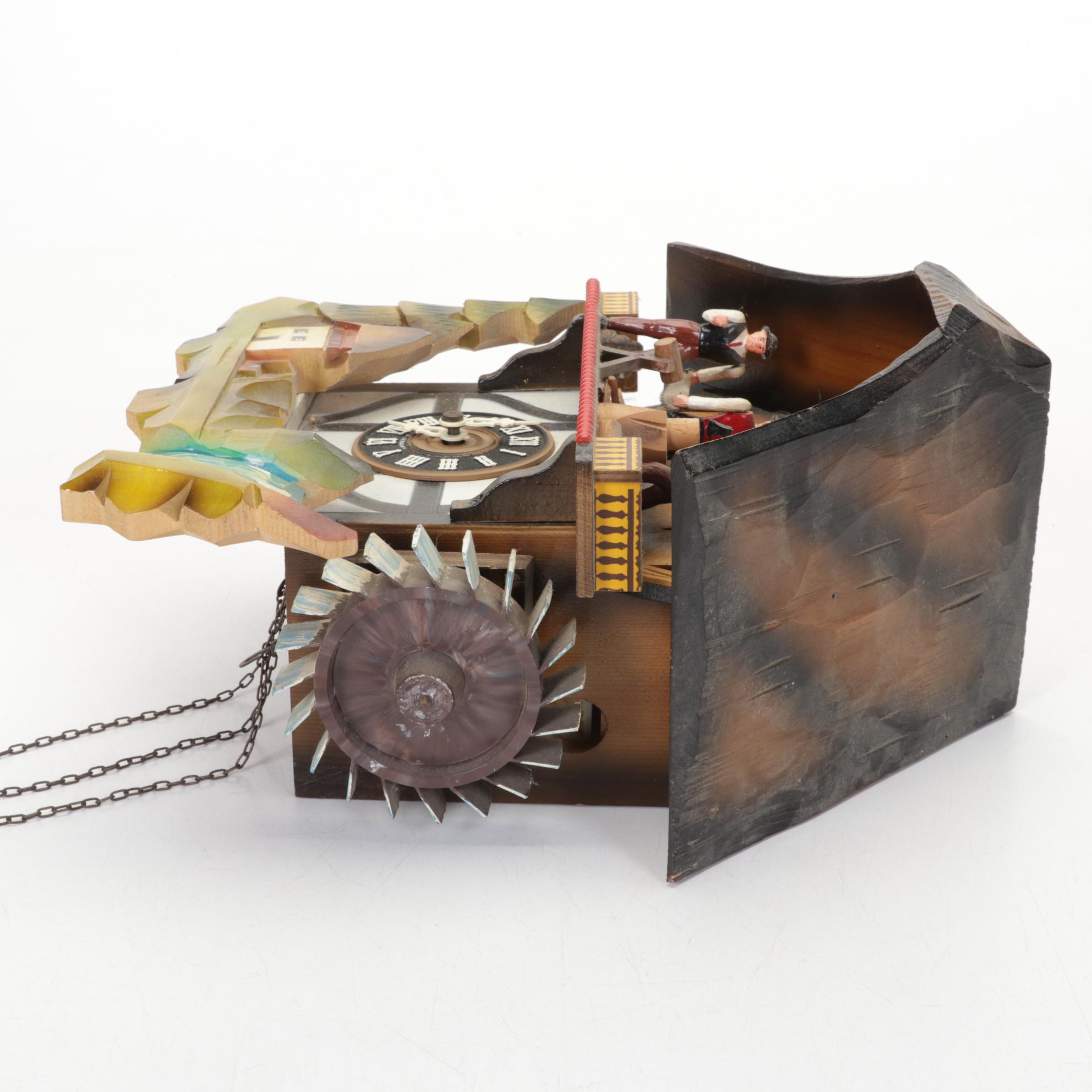 West German E. Schmeckenbecher Black Forest Chalet Cuckoo Clock