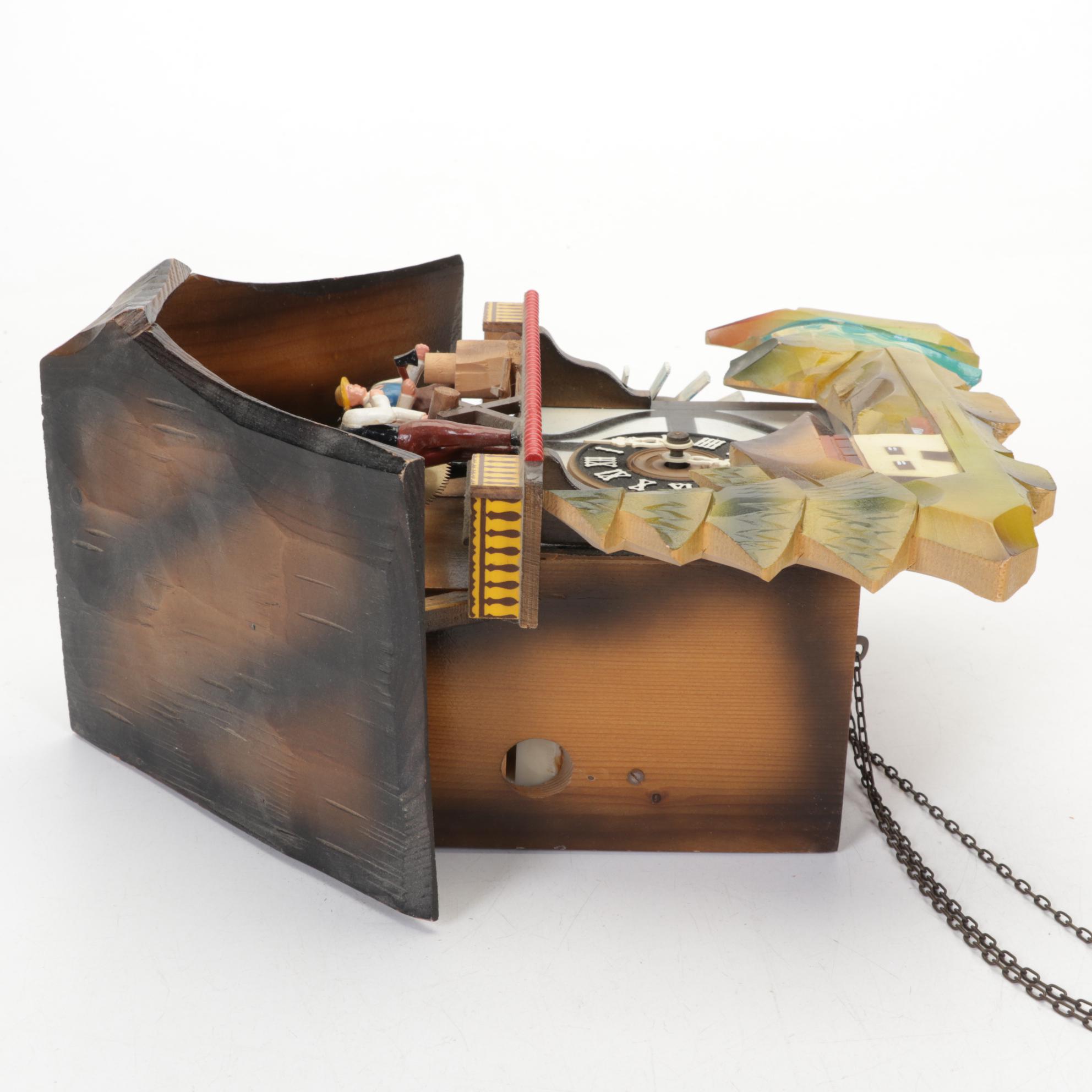 West German E. Schmeckenbecher Black Forest Chalet Cuckoo Clock