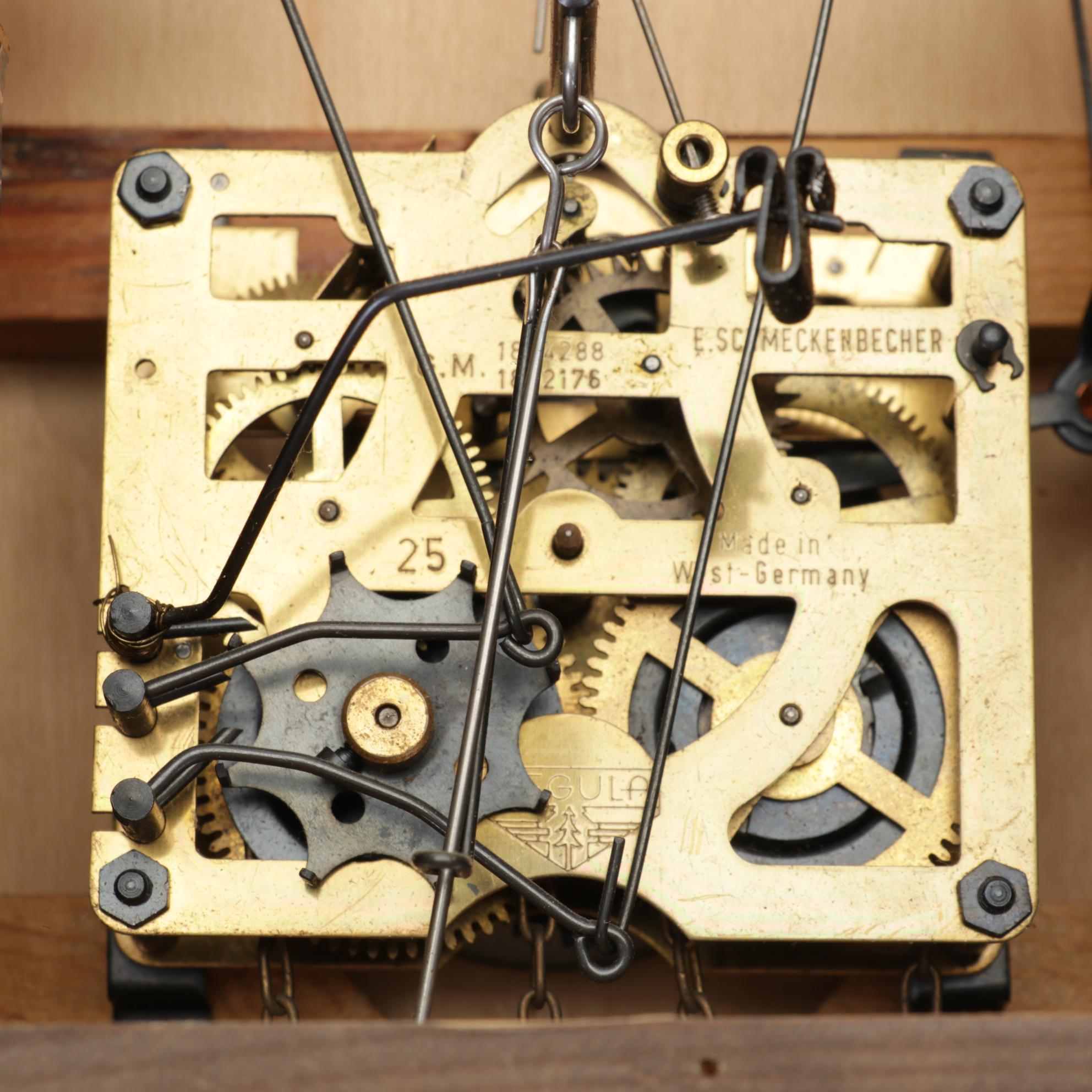 West German E. Schmeckenbecher Black Forest Chalet Cuckoo Clock