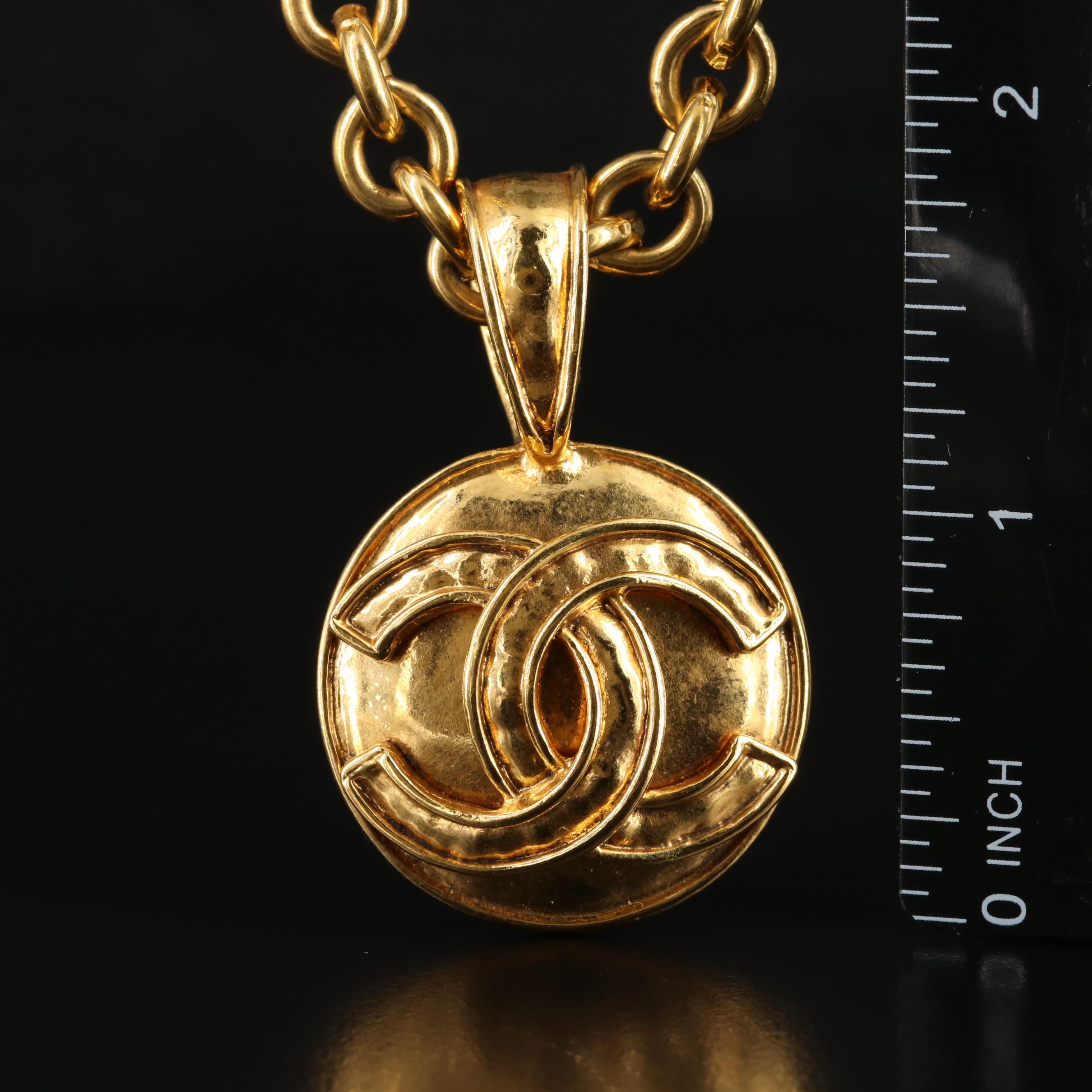 Chanel Logo Pendant Necklace
