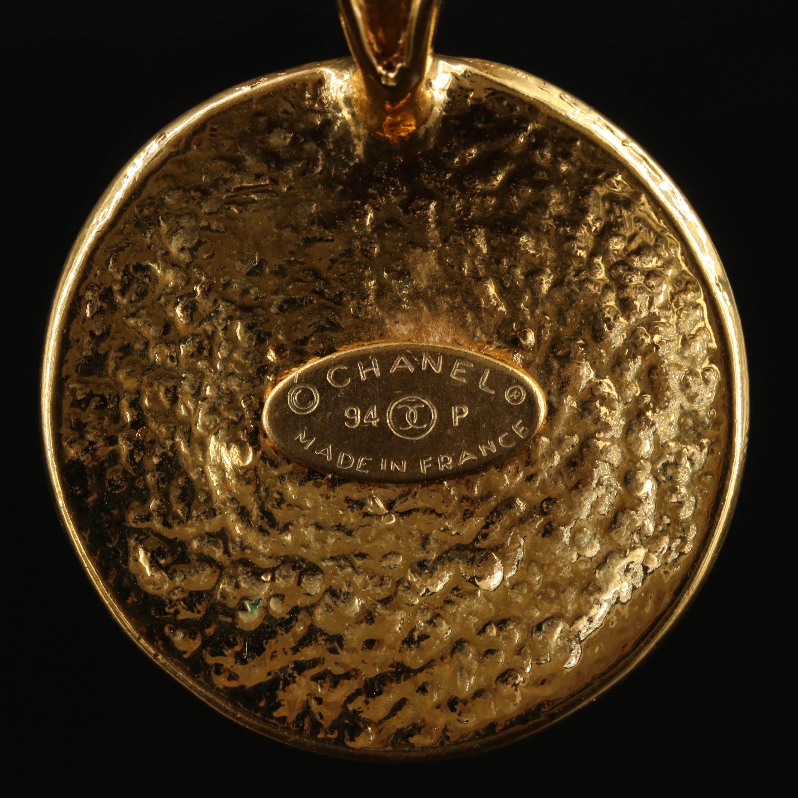 Chanel Logo Pendant Necklace