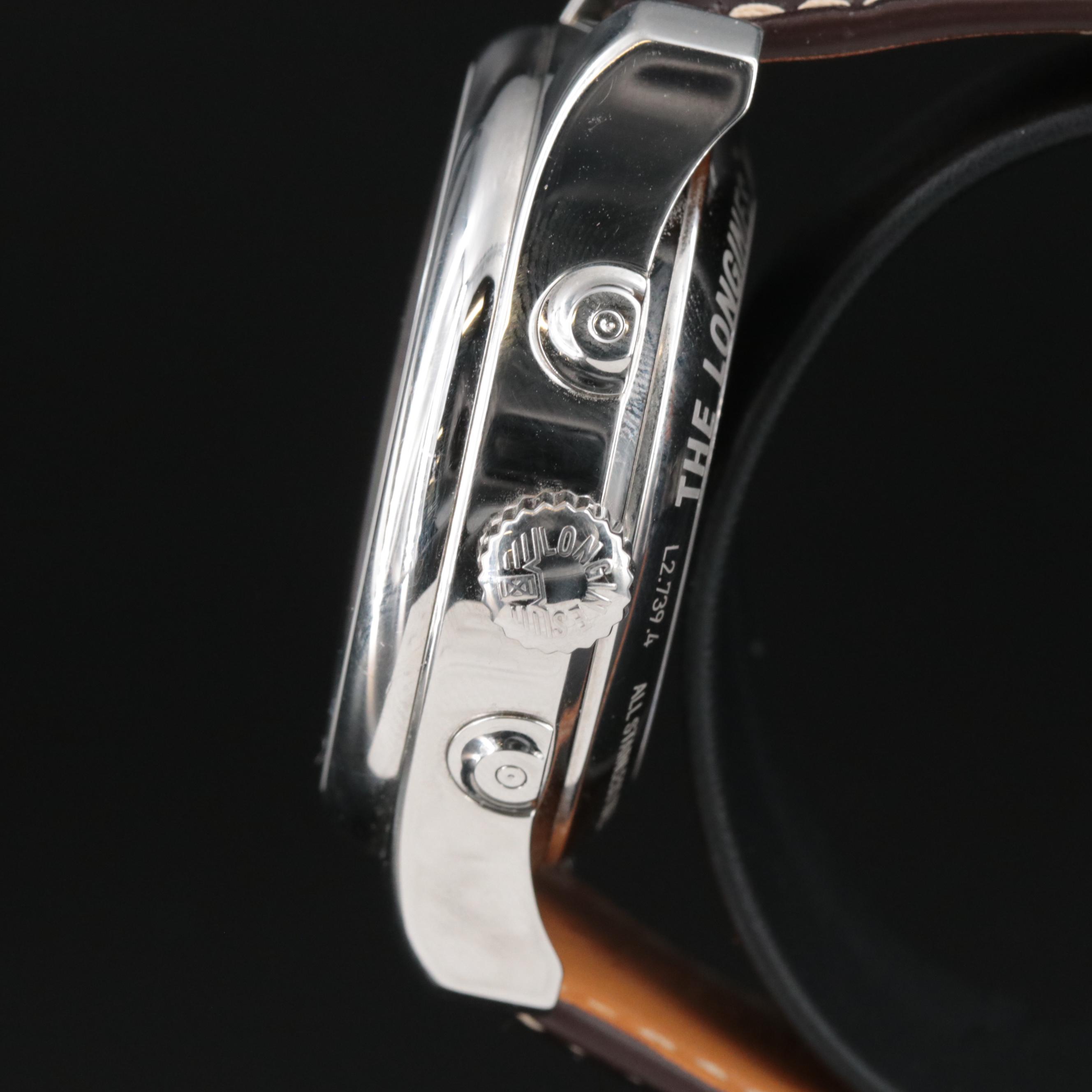 Longines Master Collection Moon Phase Retrograde Steel 44MM Automatic Watch