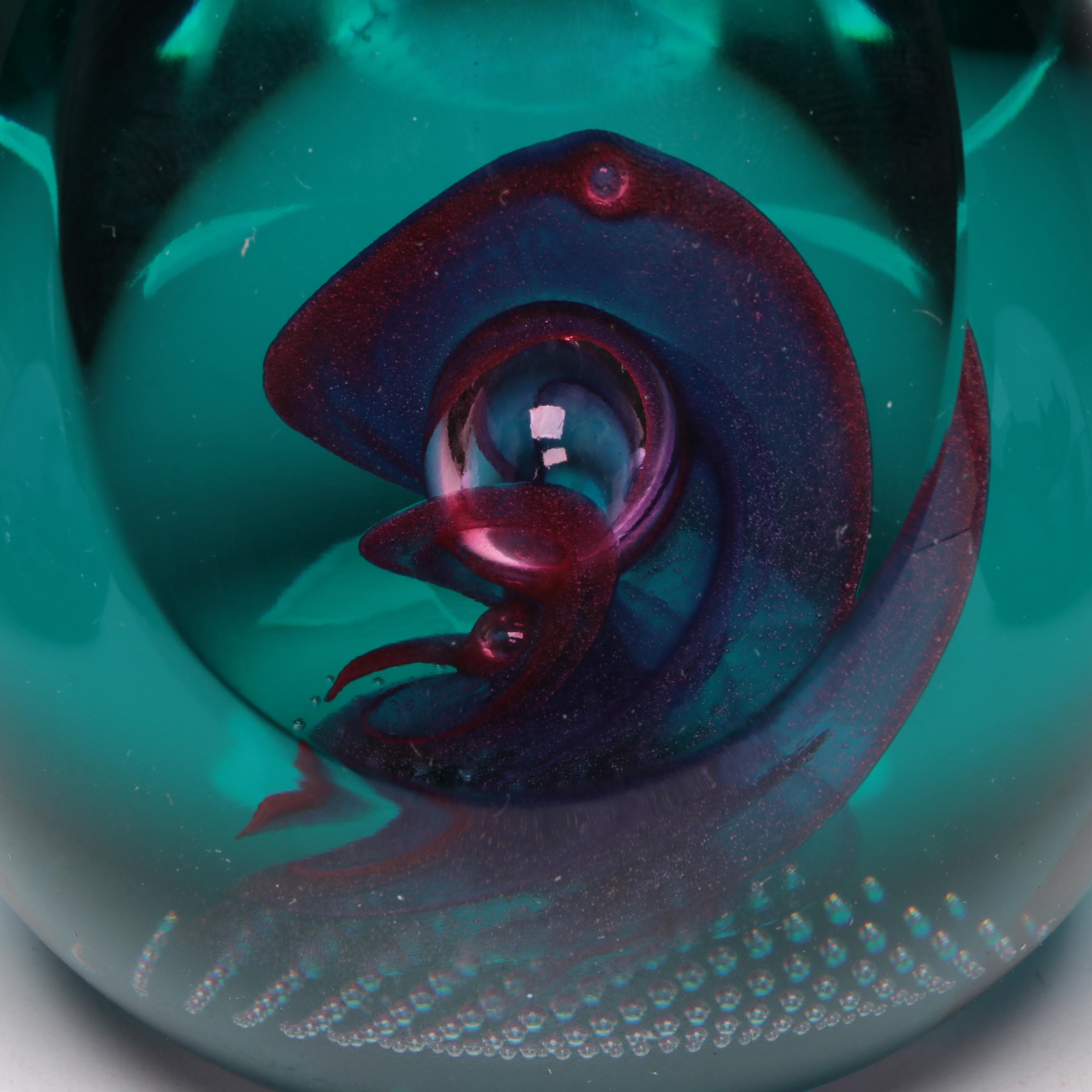 Caithness "Saracen", "Tropicana", and "Saladin" Blown Art Glass Paperweights