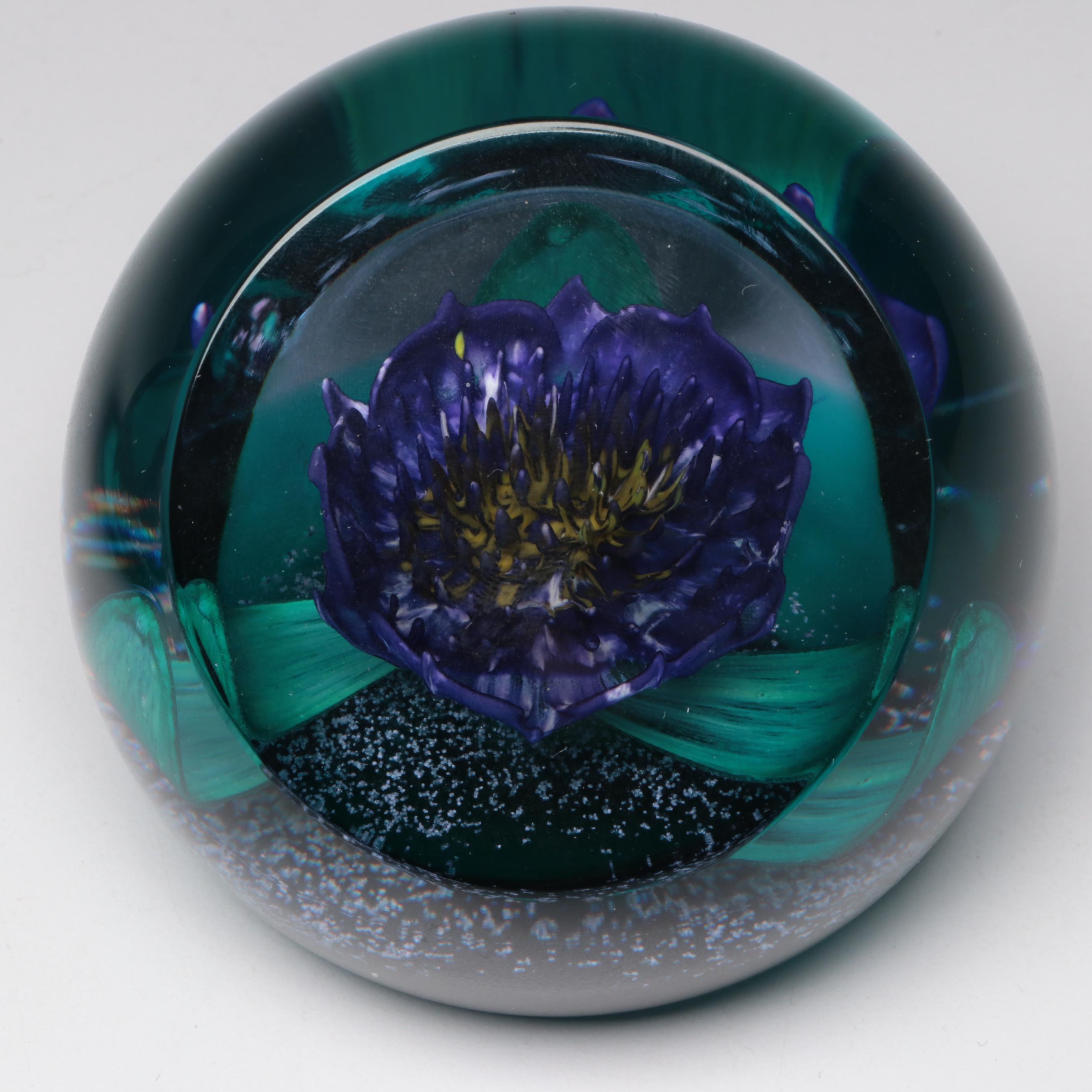Caithness "Saracen", "Tropicana", and "Saladin" Blown Art Glass Paperweights
