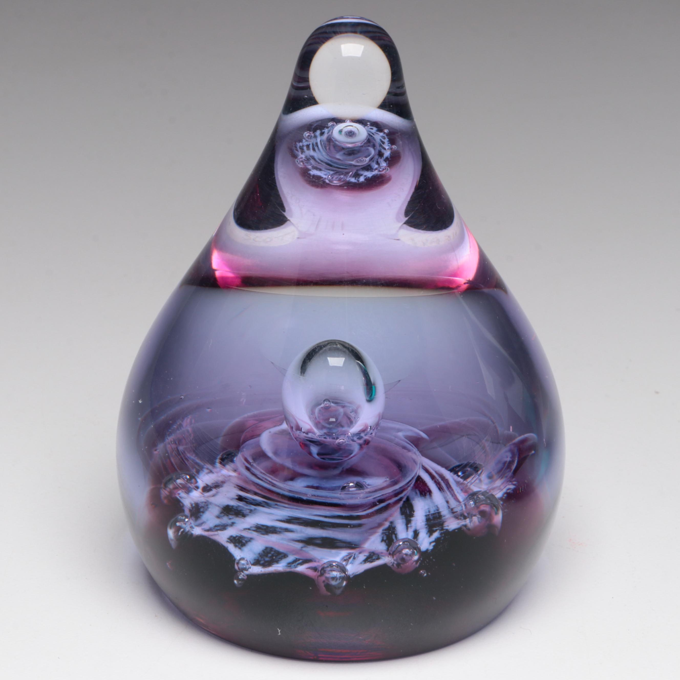 Caithness "Saracen", "Tropicana", and "Saladin" Blown Art Glass Paperweights