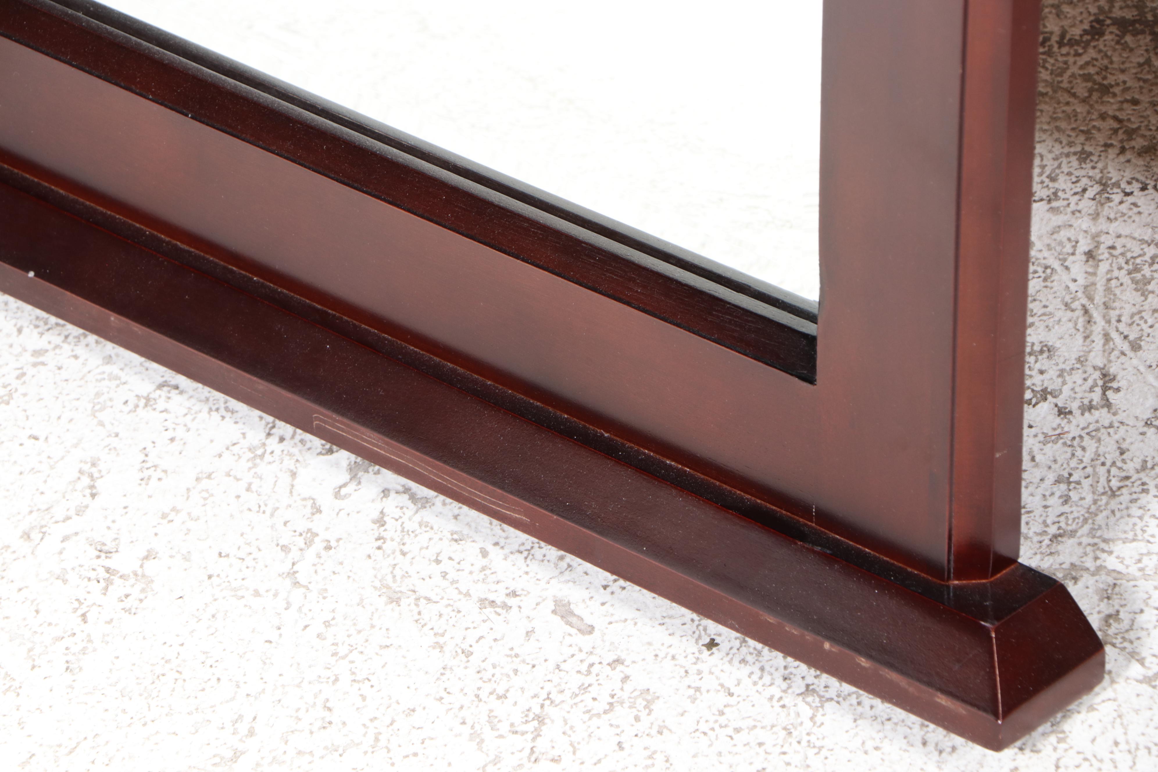 Contemporary Nine-Drawer Dresser and Mirror