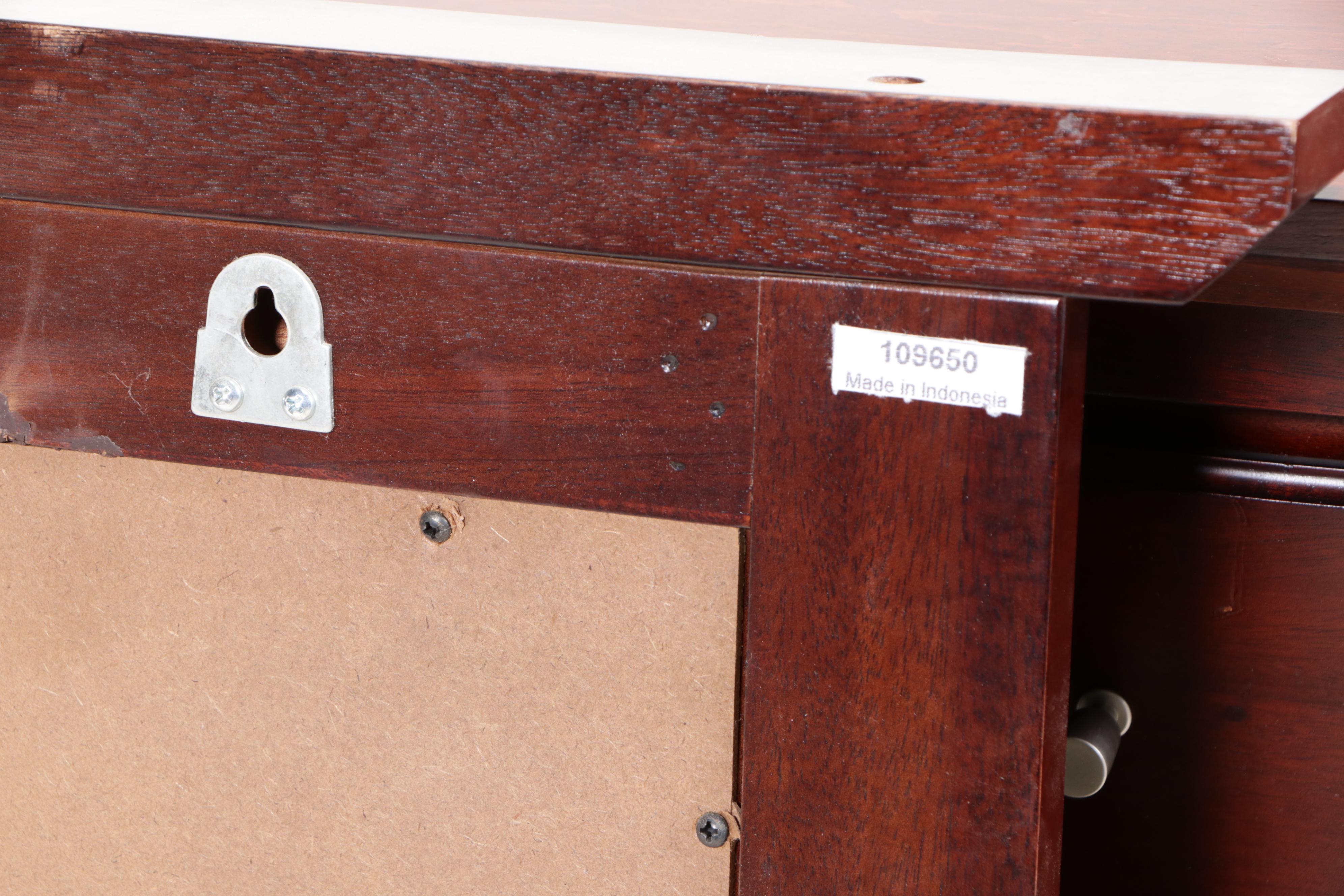 Contemporary Nine-Drawer Dresser and Mirror