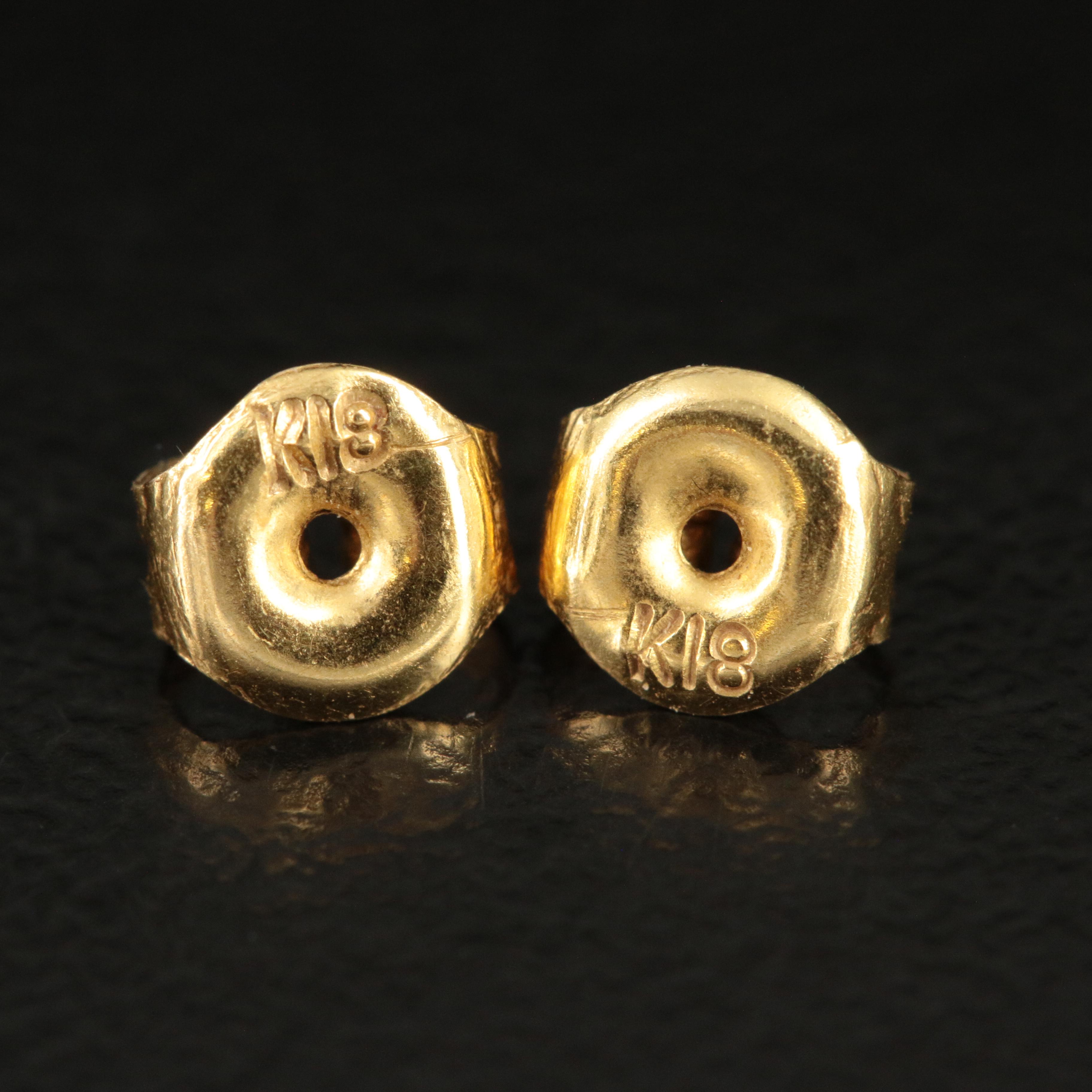 18K Ruby and 0.18 CTW Diamond Half Hoop Earrings